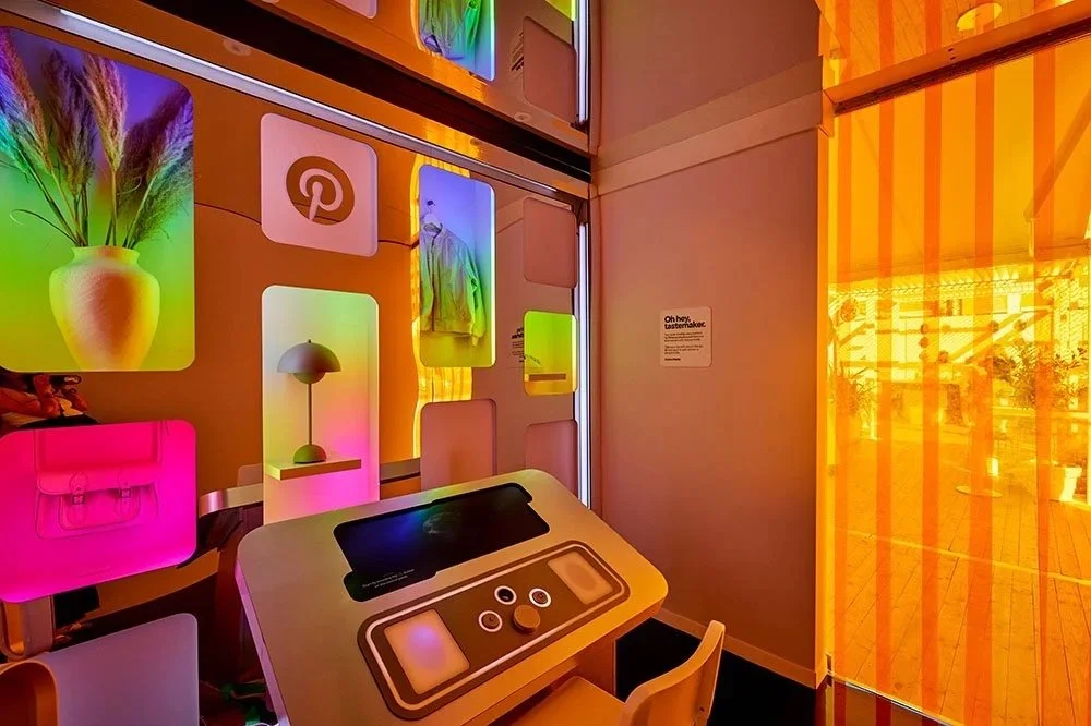 Immersive, experiential booth, bringing Pinterest visual search technology to life in real life at Cannes Lions.