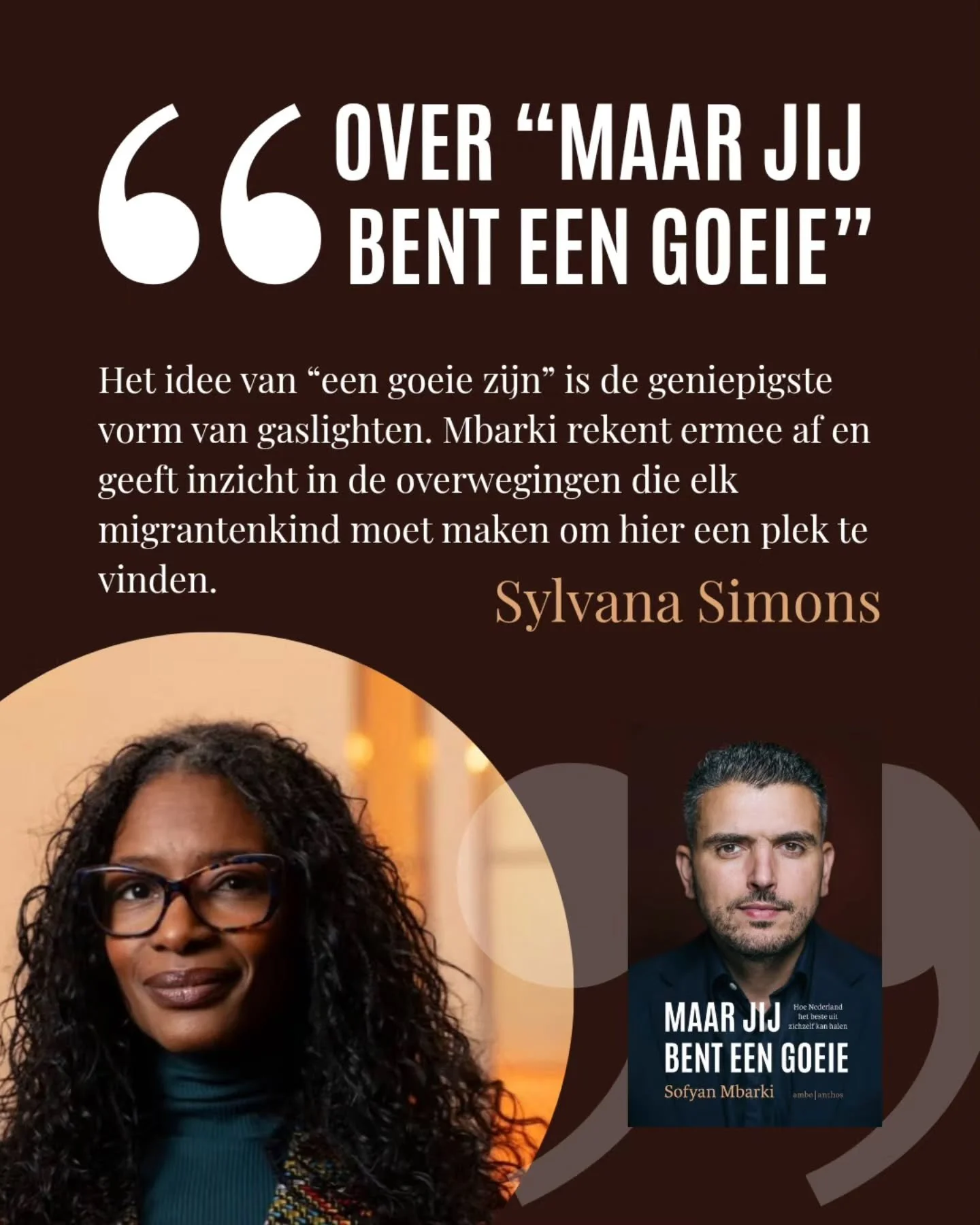 Dank aan @sylvanasimons, @adriaanvandisauteur en @manobouzamour voor de mooie woorden over mijn boek "Maar jij bent een goeie". 

🔗 Bestel het boek via de link in bio!

@amboanthos

#MaarJijBentEenGoeie #SofyanMbarki #AmboAnthos