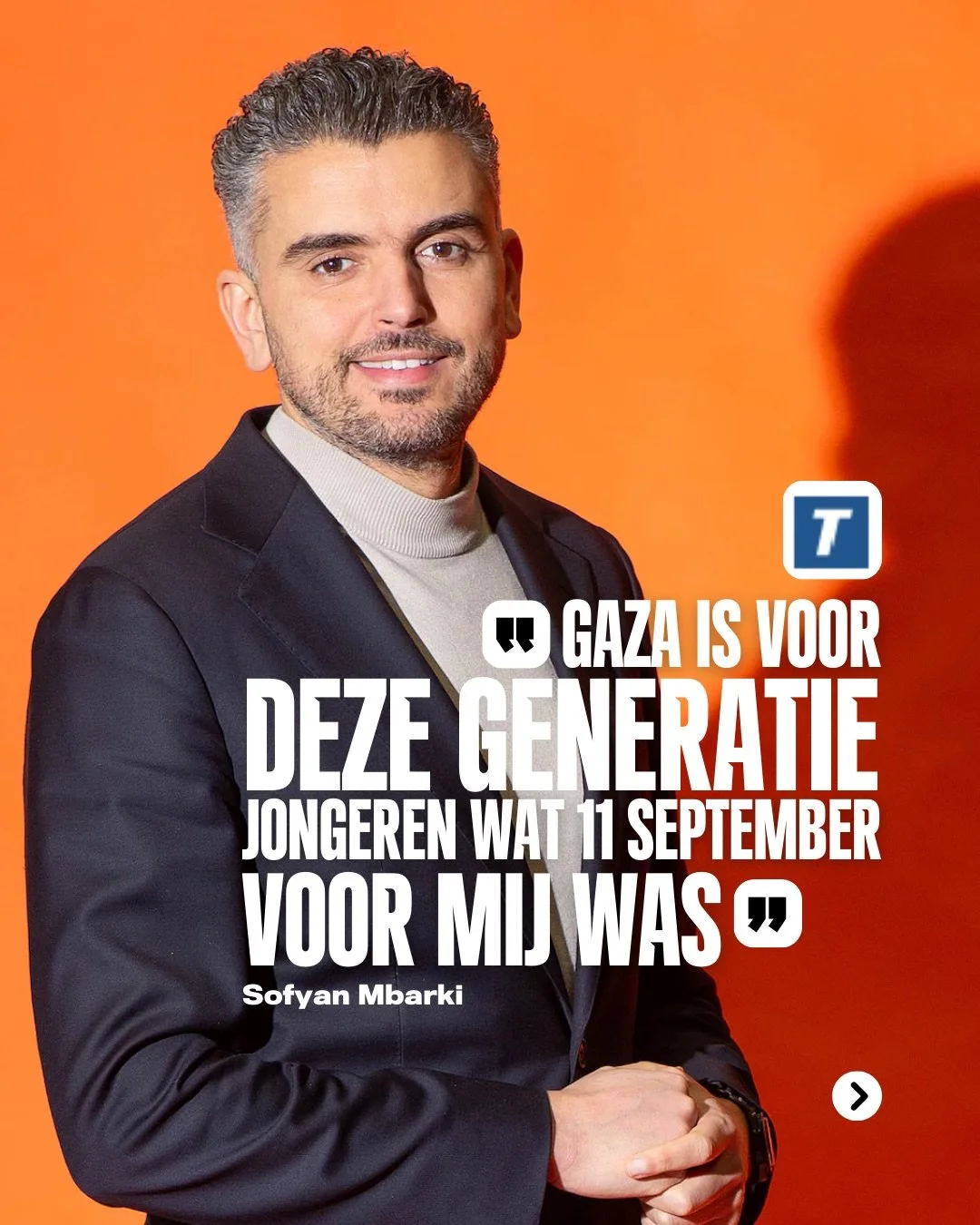 De dag na de verschrikkelijke aanslagen op de Twin Towers op 9/11 moest ik me overal verantwoorden over mijn zijn. Een nieuwe generatie ervaart hetzelfde bij Gaza. Het is inspirerend om te zien dat zij nu terugpraten. Het is een van de thema&rsquo;s 