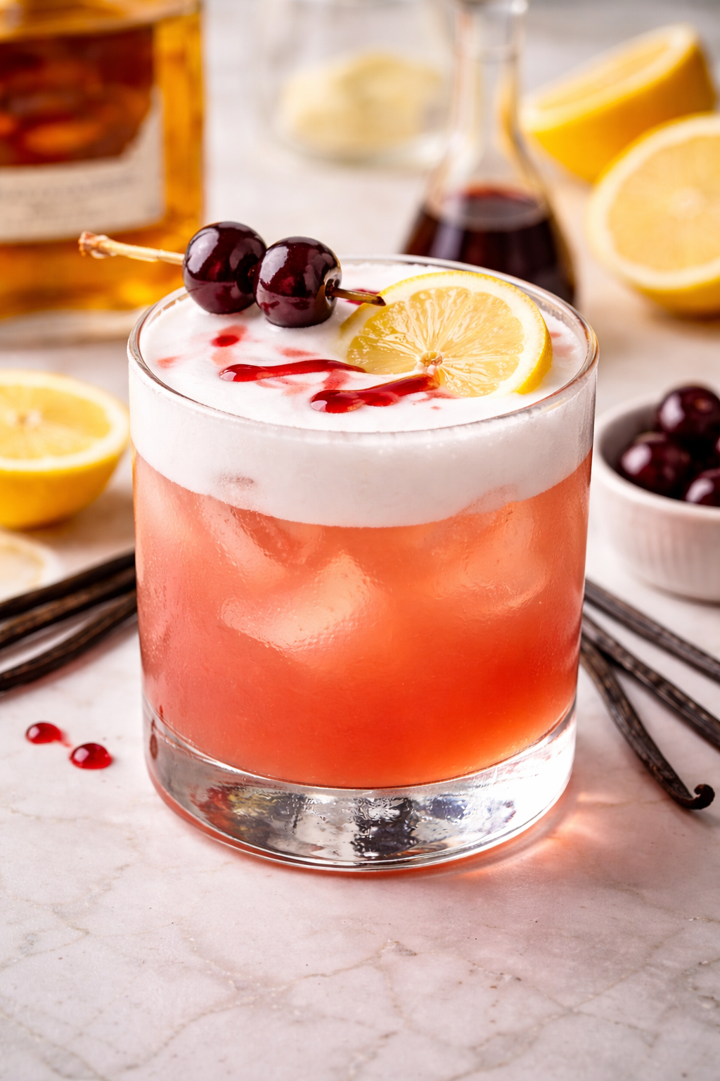 Cherry Vanilla Amaretto Sour