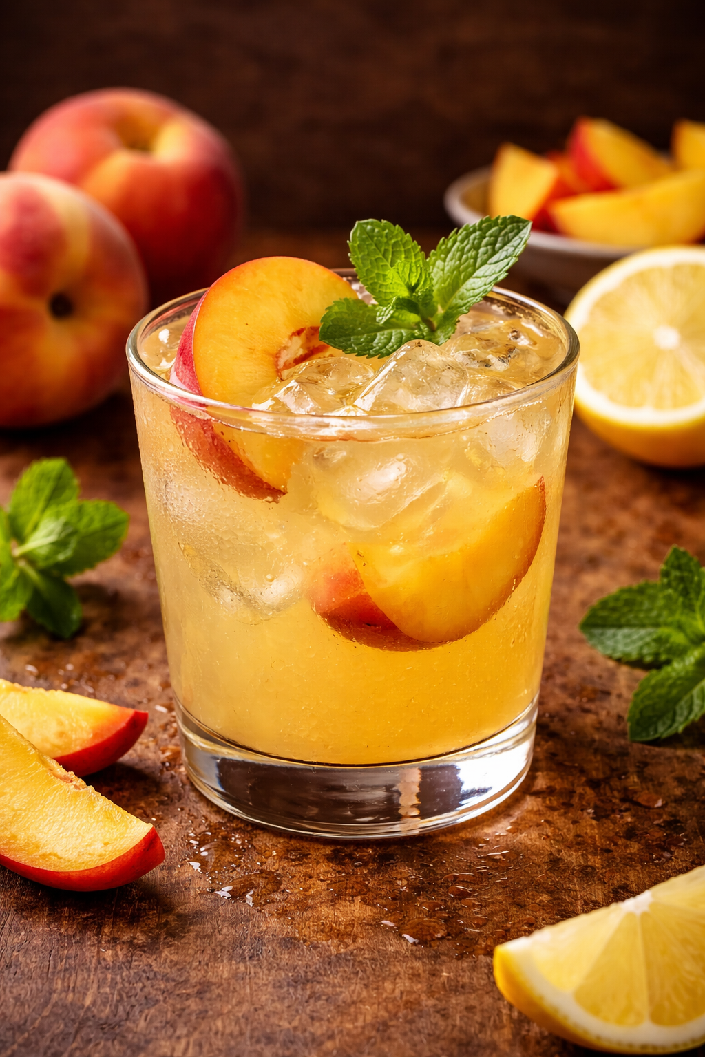 Honey Peach Refresher Cocktail