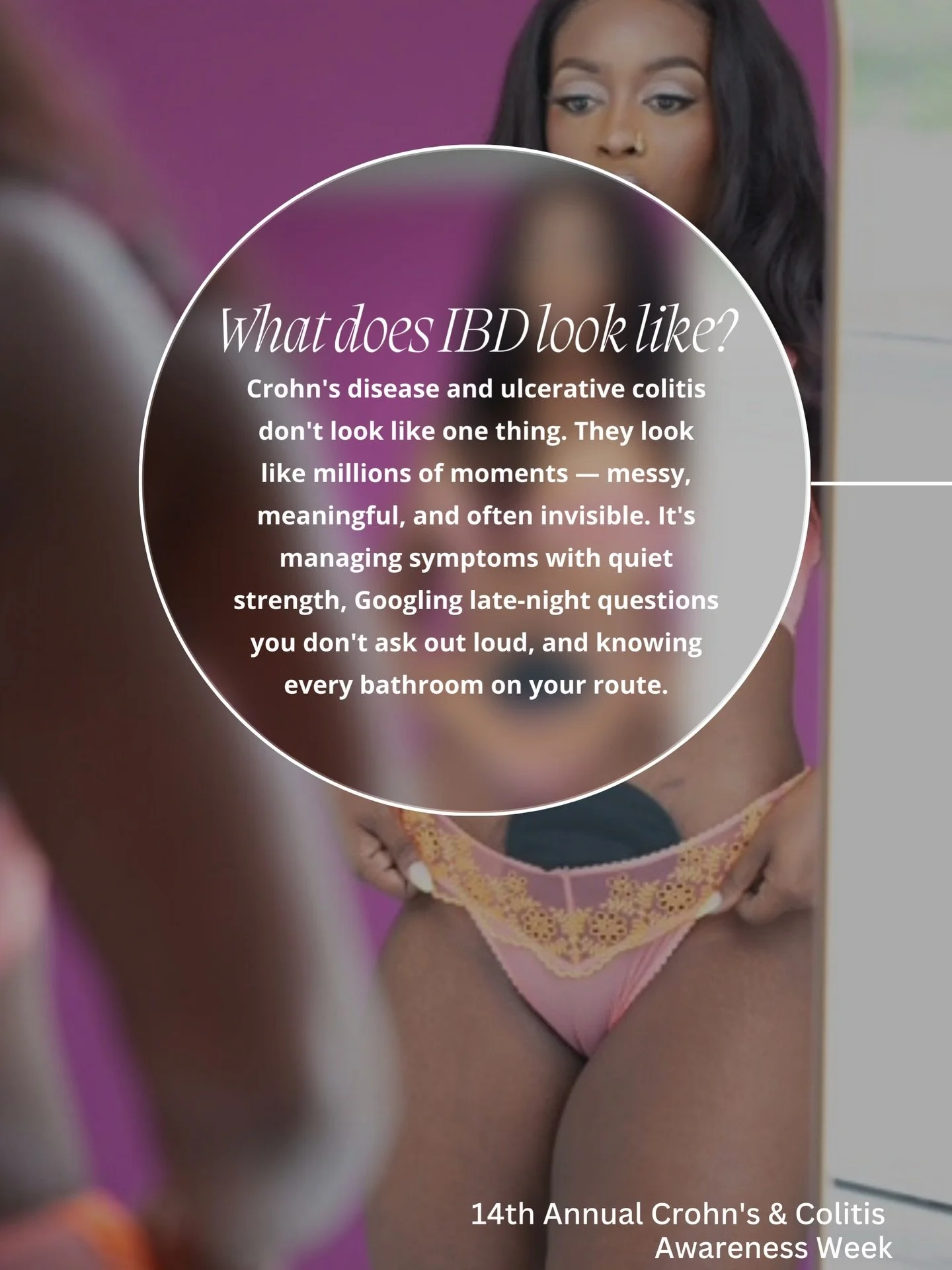 ✨ IBD doesn&rsquo;t have one look &mdash; and neither do we.
Some days it&rsquo;s strength. Some days it&rsquo;s survival. And some days&hellip; it&rsquo;s choosing to show up anyway. 💗🖤✨

As a Black woman living with a permanent ostomy, I&rsquo;ve