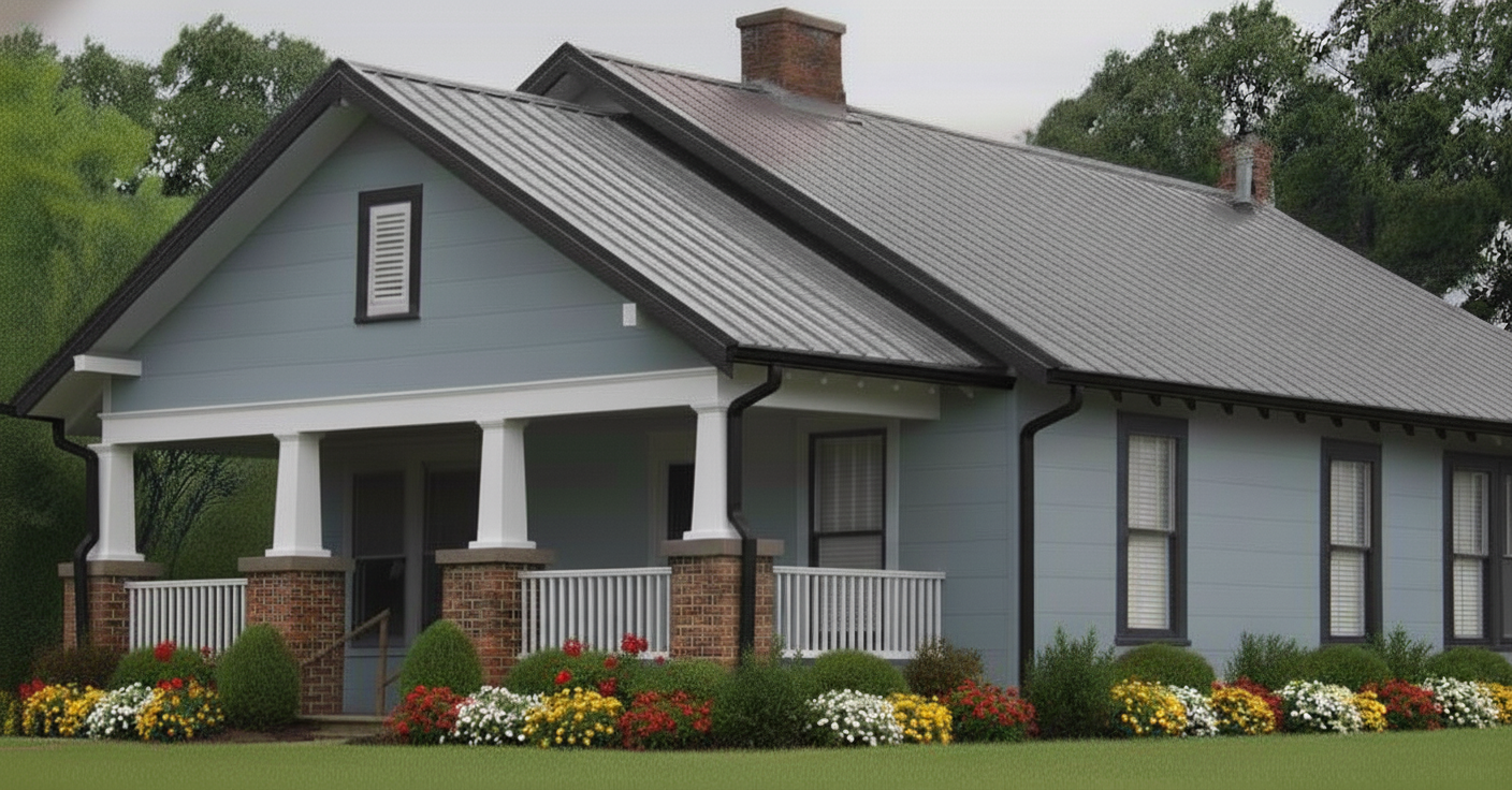 After photo of the old rundown home after compete renovation.