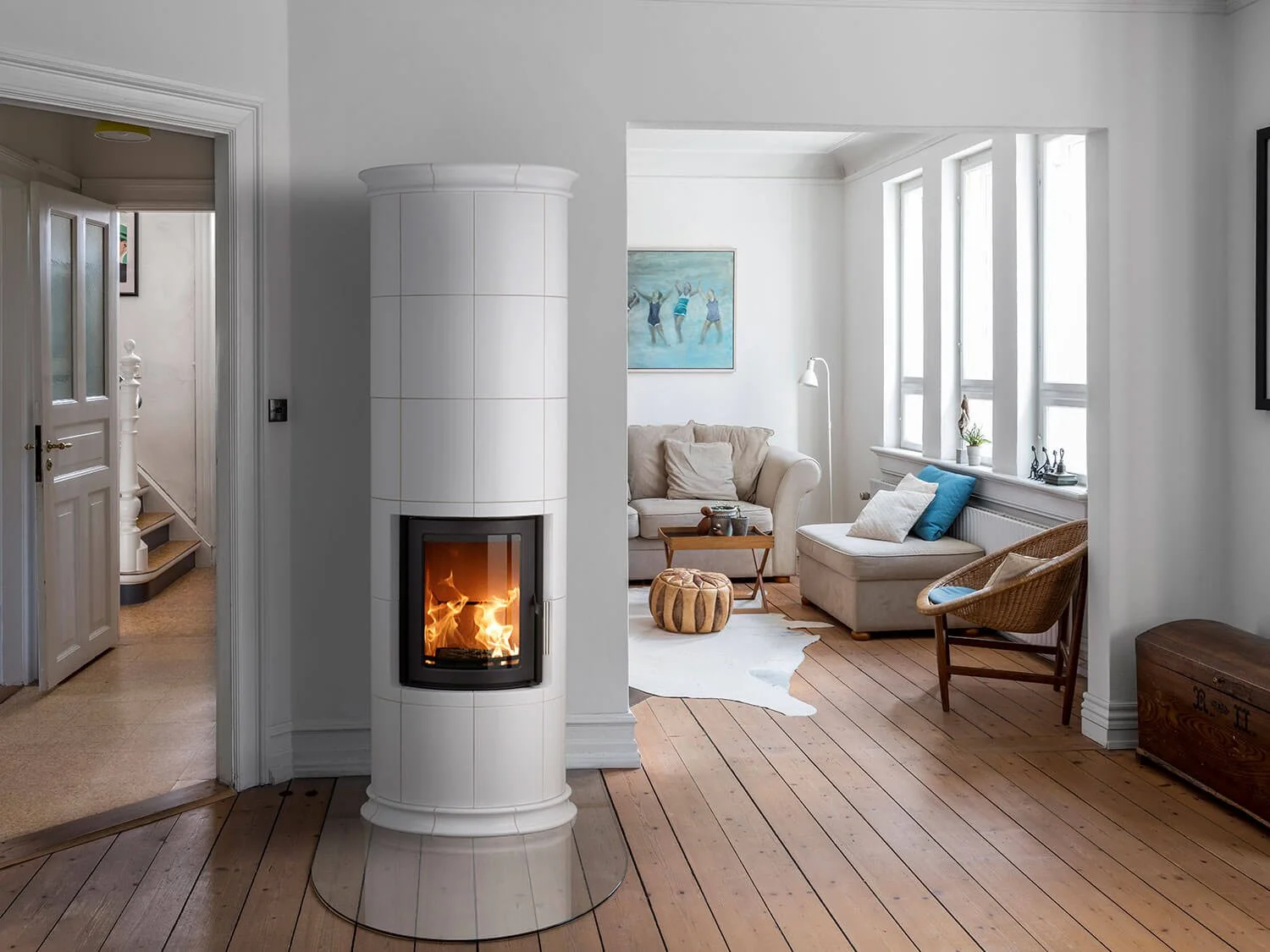 Kachelofen mit Schamotte Wärmespeicher von Heta - natürliche Wärme vom Kaminstudio Hennef für Much und Umgebung