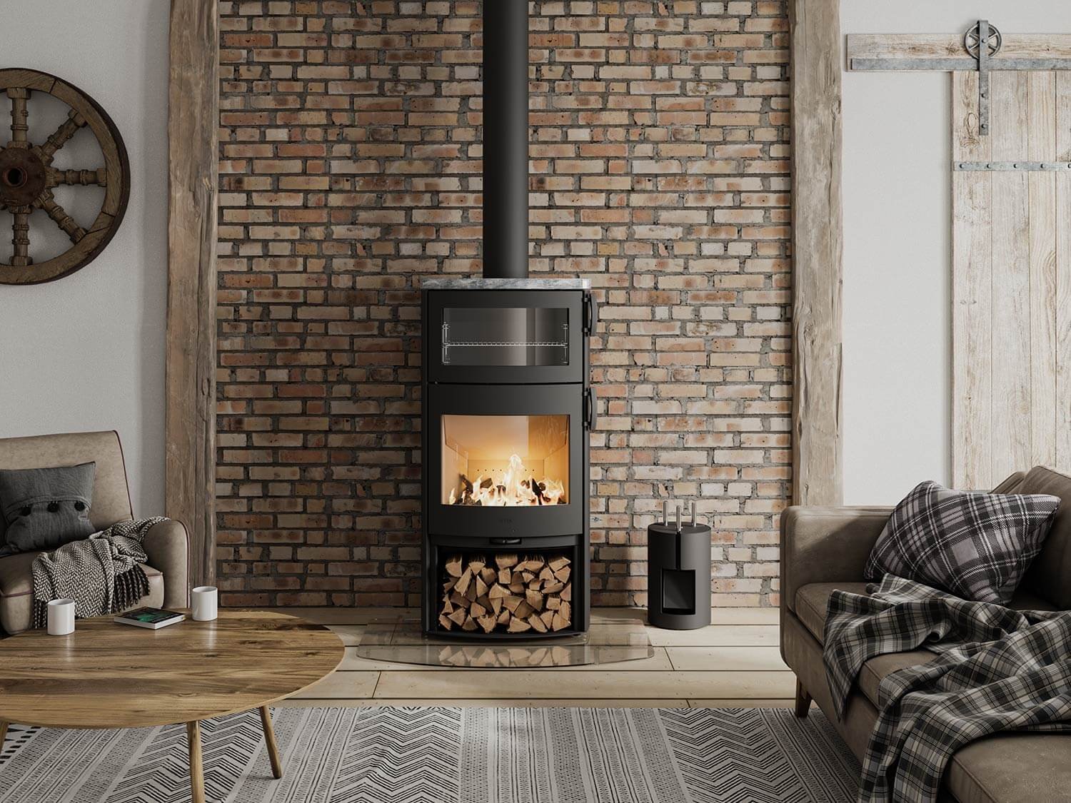 Ofen mit Warmhaltefach Heta IconLine Eclipse – im Kaminstudio Kaminwelt Hennef für Eitorf und Umgebung