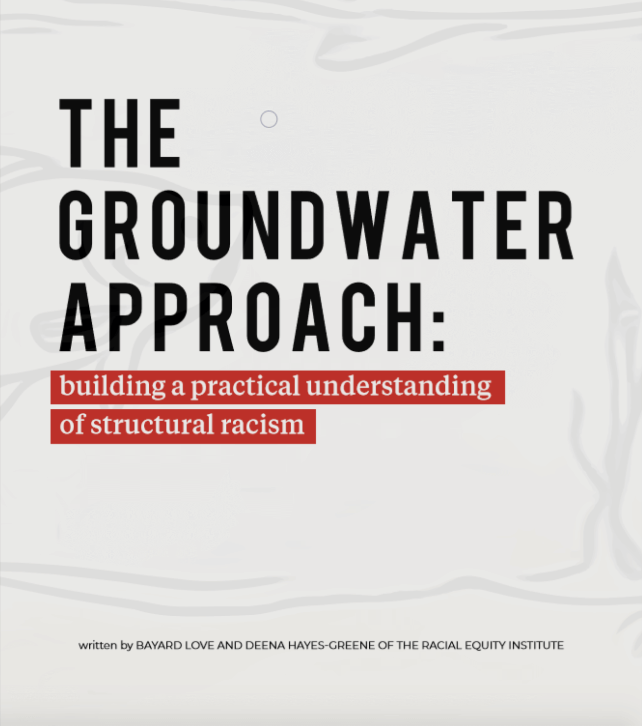 The Groundwater Approach