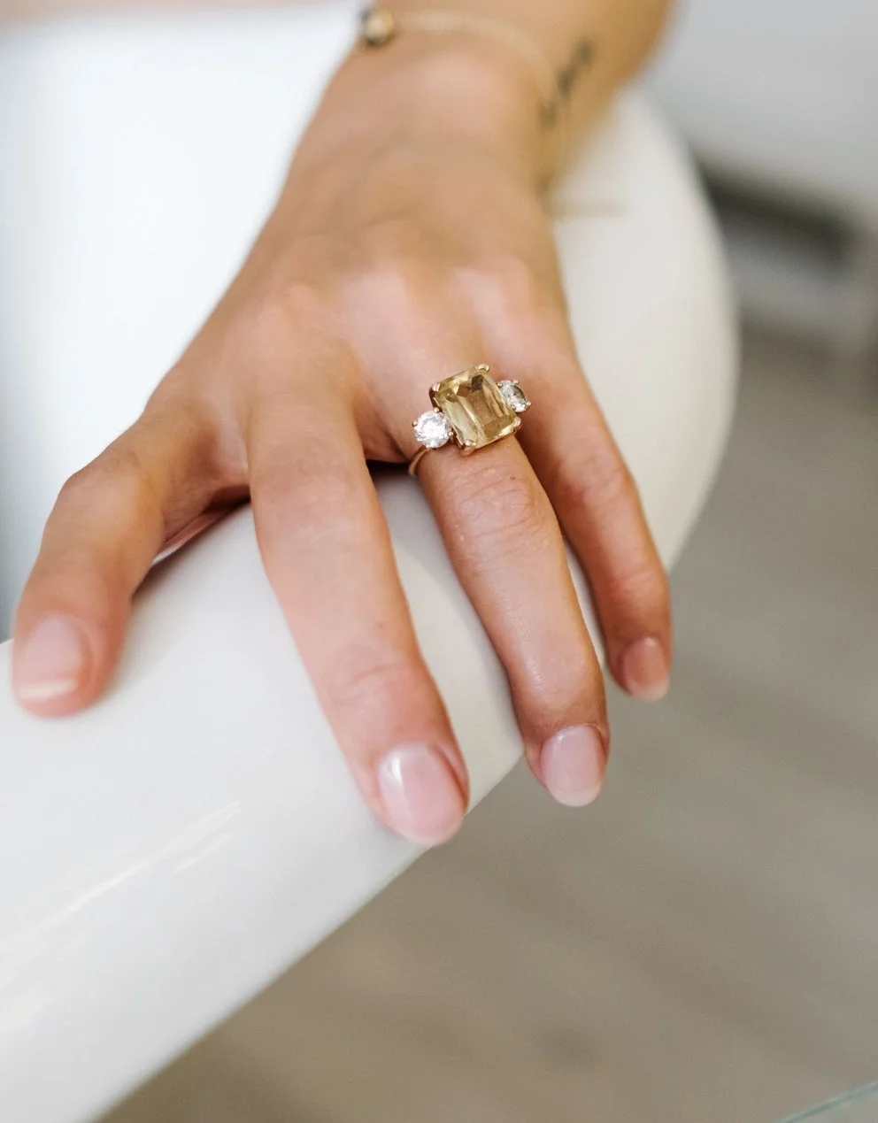 The Queen Ring! With an enchanting citrine centerpiece, it's also available with your preferred centre stone. 

She is brimming with enchantment and significance... you simply can't look away from her beauty! ✨