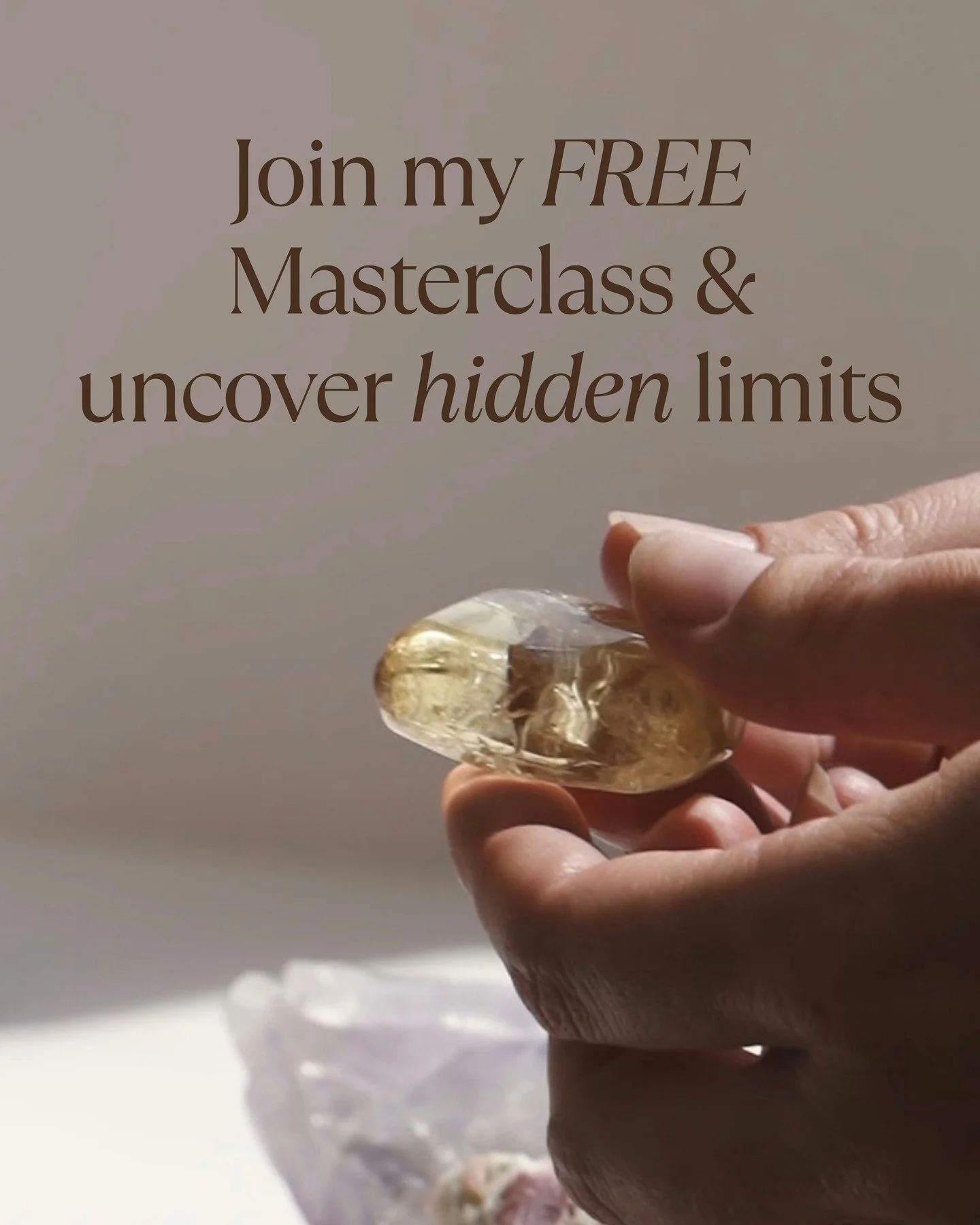 Do you know which crystals you need in your life? 💫

I&rsquo;ve just launched a free Crystal Curation Masterclass, where I teach you how to reverse engineer your desires, uncover hidden energetic blocks and discover which crystal energies will help 