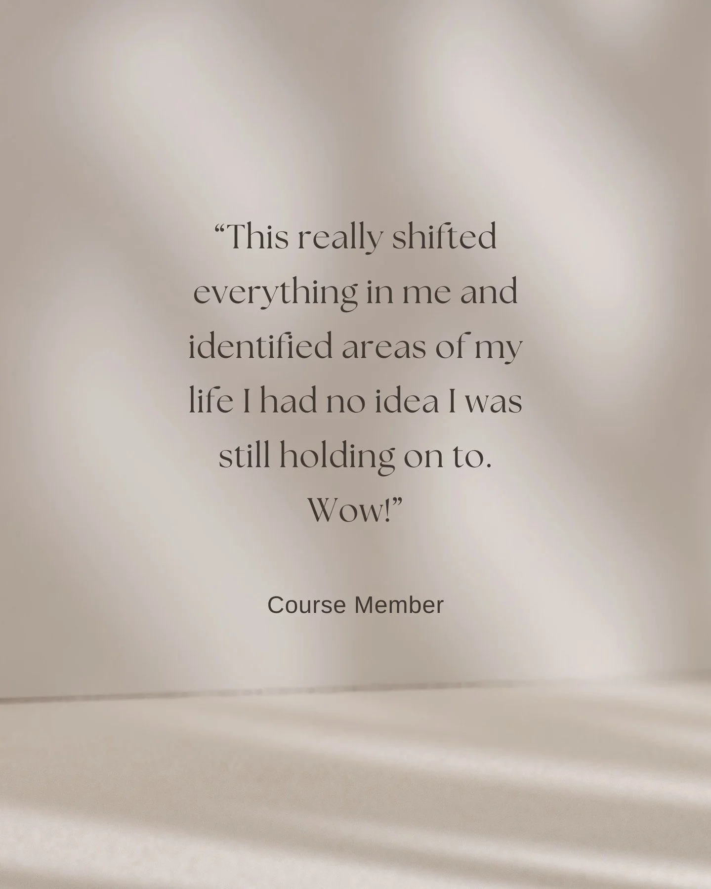 It means the world to be able to be a catalyst for your transformation.