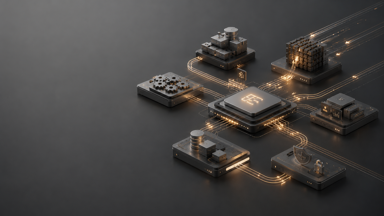 Connected enterprise intelligence infrastructure with governed technology pathways