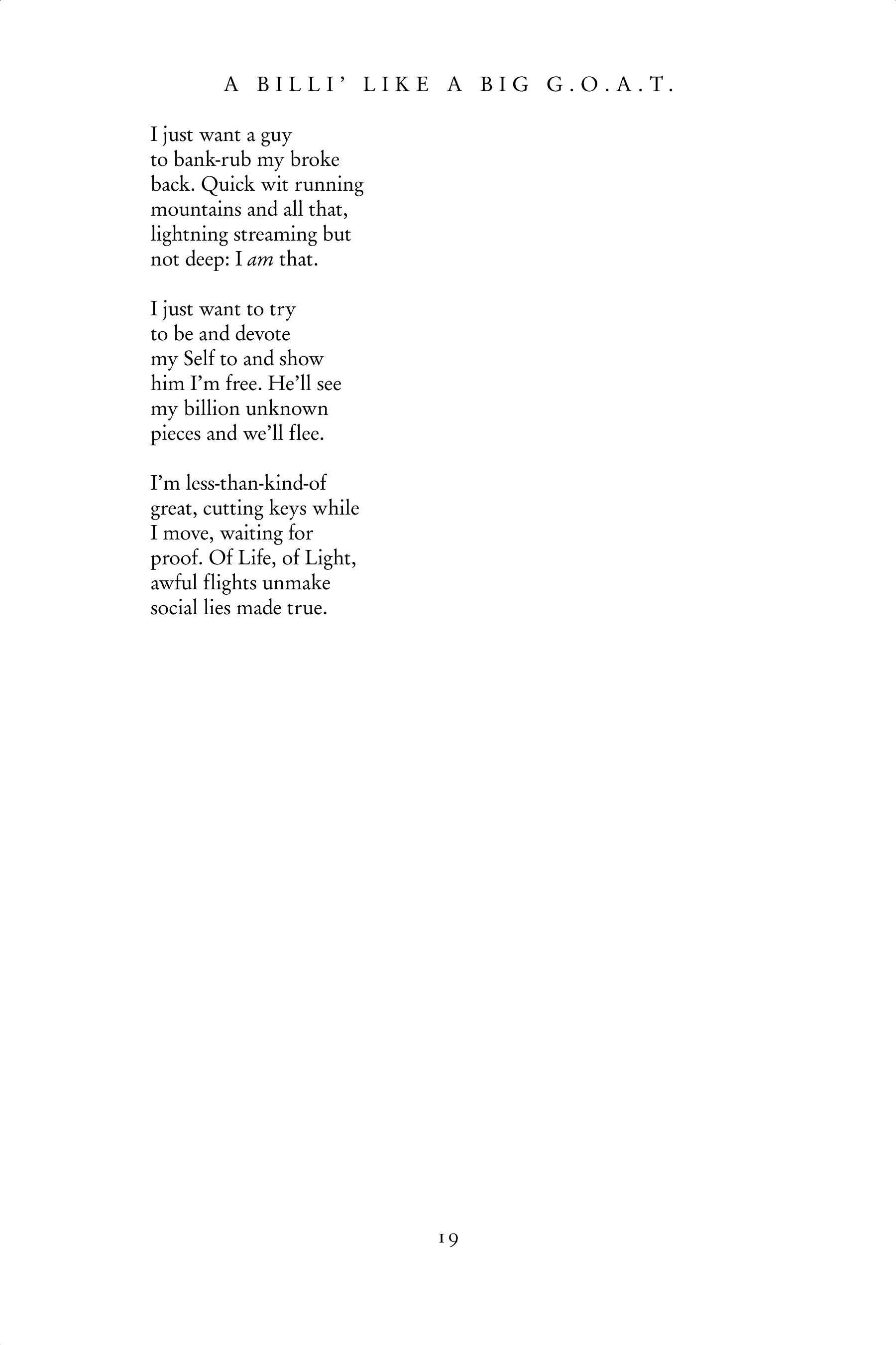 Jono Borden - Simple Simony (Poem - A Billi' Like a Big G.O.A.T.)