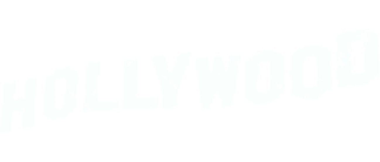 Tracing of the iconic Hollywood sign as an inverted logo.