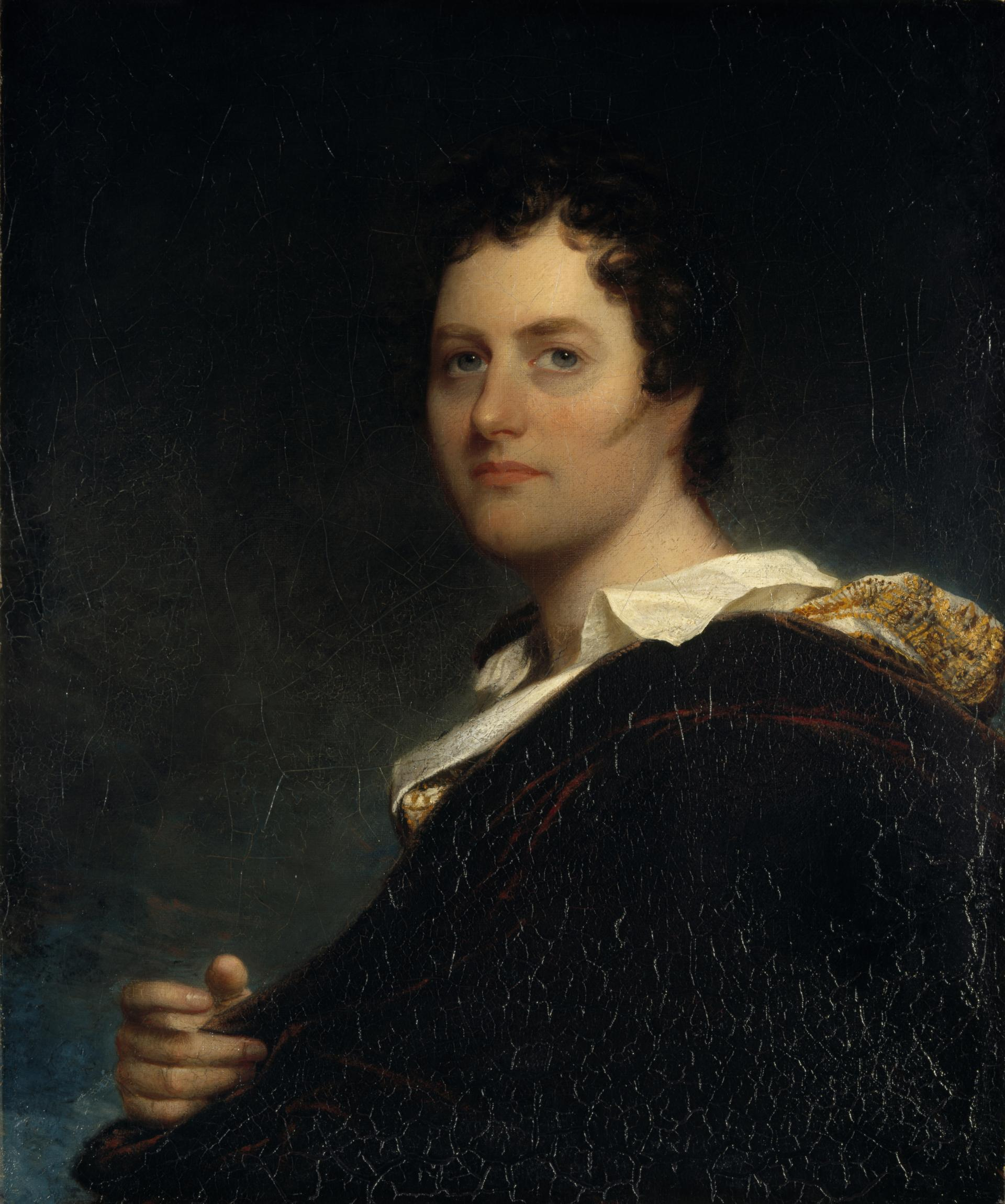 Source: William Edward West (1788–1857), “George Gordon, 6th Lord Byron, 1788–1824, Poet,” 1822, oil on canvas, 72.40 × 62.20 cm (28 ½ × 24 ½ in.), Presented by Colonel William Stirling of Keir, 1951, accession number PG 1561, National Galleries of S