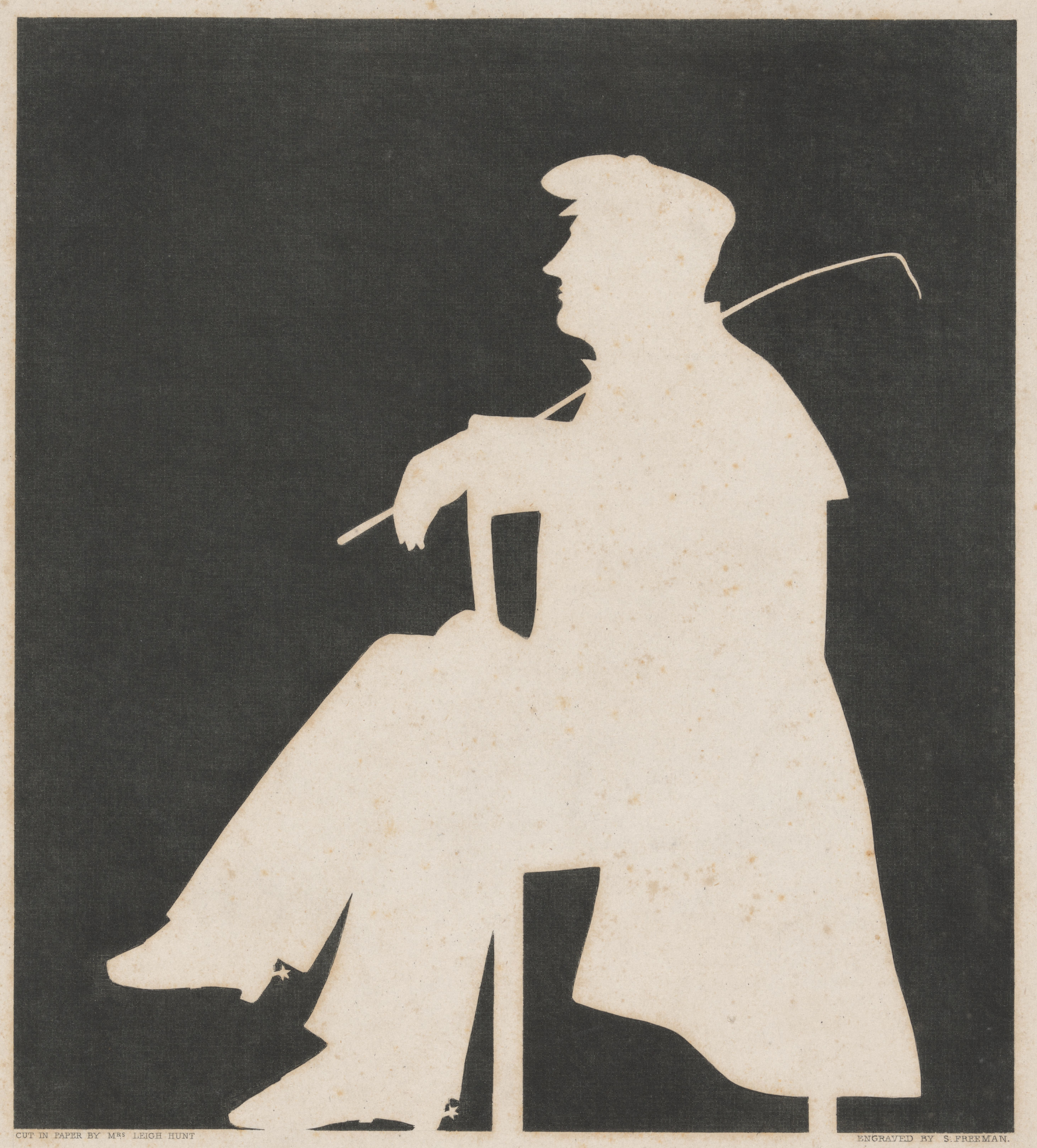 Source: Marianne ( née  Kent) Hunt (1788–1857), “Silhouette of Lord Byron, as He Appeared After His Daily Ride at Pisa and Genoa,” 1822 (engraved by Samuel Freeman [1773–1857] and published at London by Rudolph Ackermann [1764–1834] in  New Monthly M