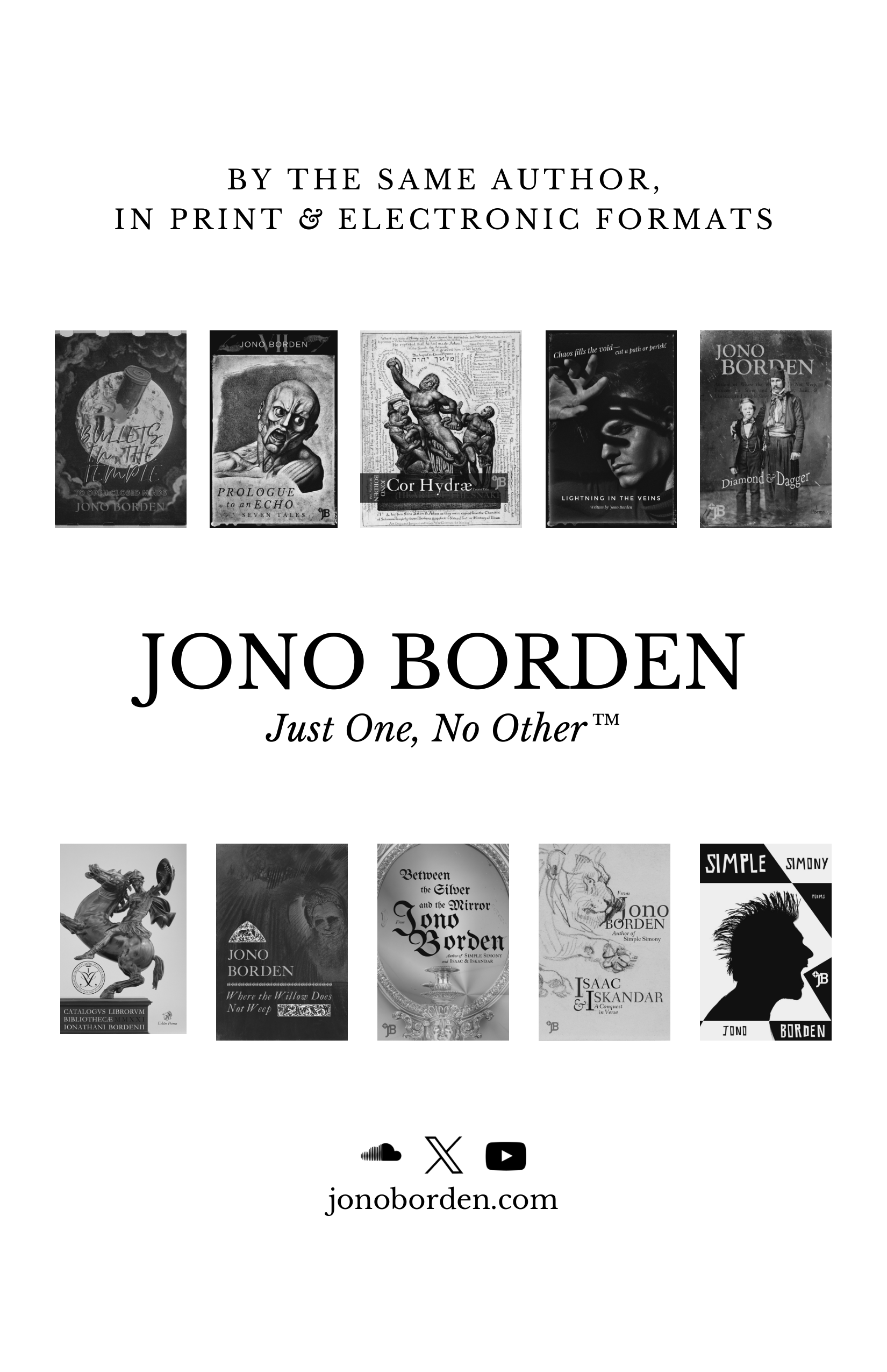 Jono Borden - Prologue to an Echo (Advertisement Page)
