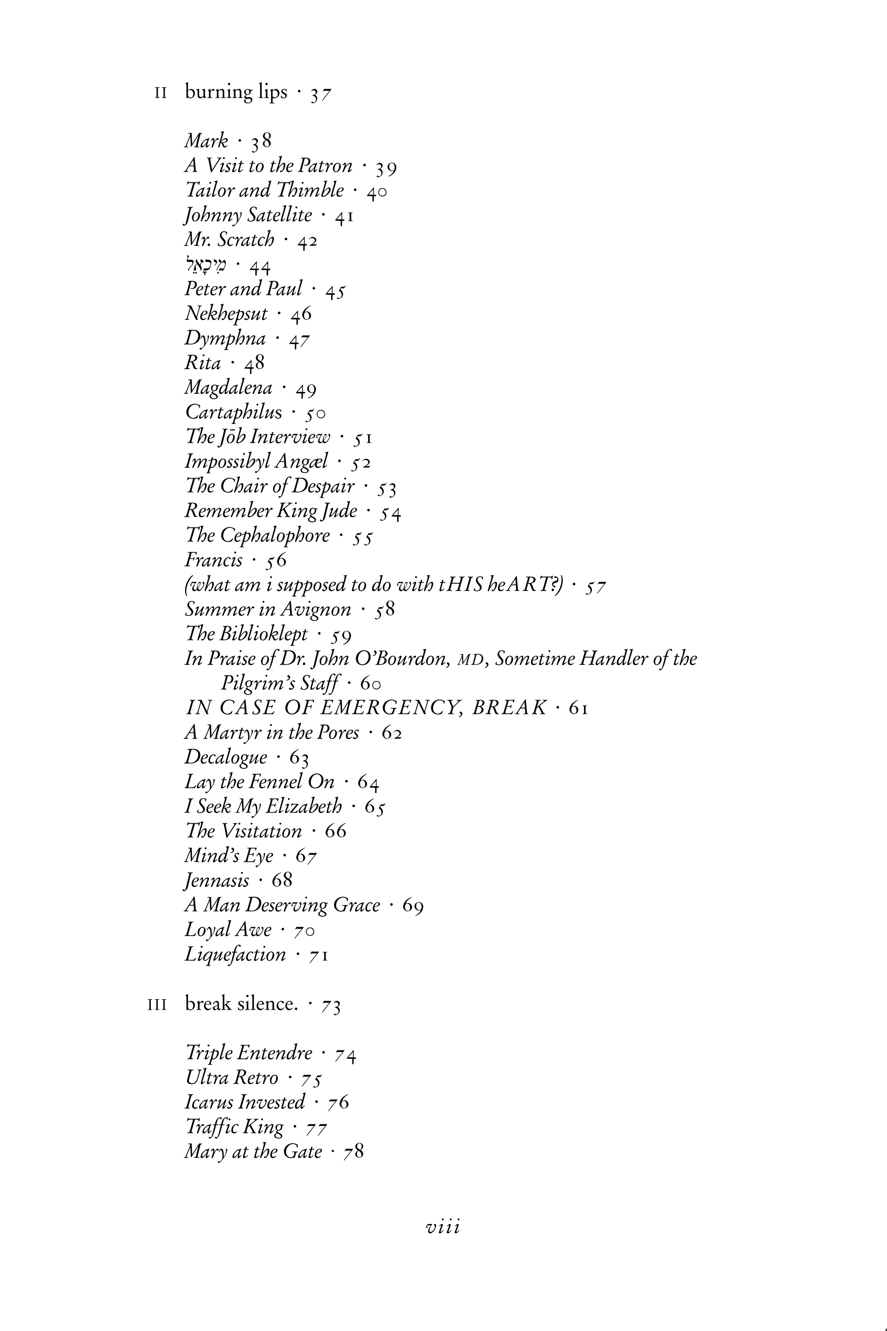 Jono Borden - Simple Simony (Table of Contents)