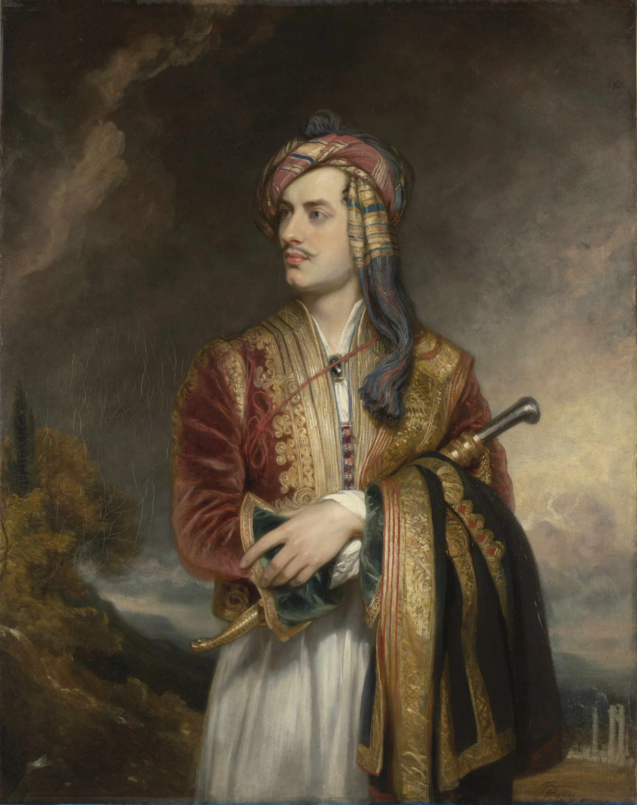 Source: Thomas Phillips (1770–1845), “George Gordon Noel Byron (1788–1824), 6th Baron Byron, Poet, called also Lord Byron in the Dress of an Albanian,” 1813, oil on canvas, 127 × 102 cm (50 × 40 5/32 in.), Purchased from the 4th Earl of Lytton via Le
