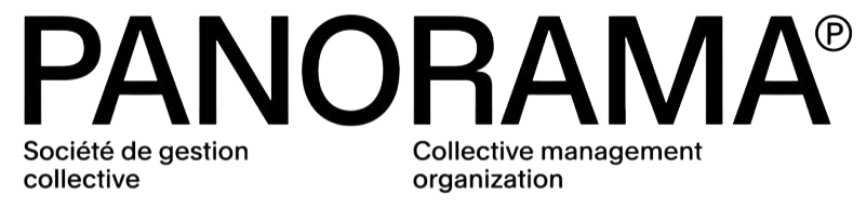 Panorama logo with text 'Societé de gestion collective' and 'Collective management organization'