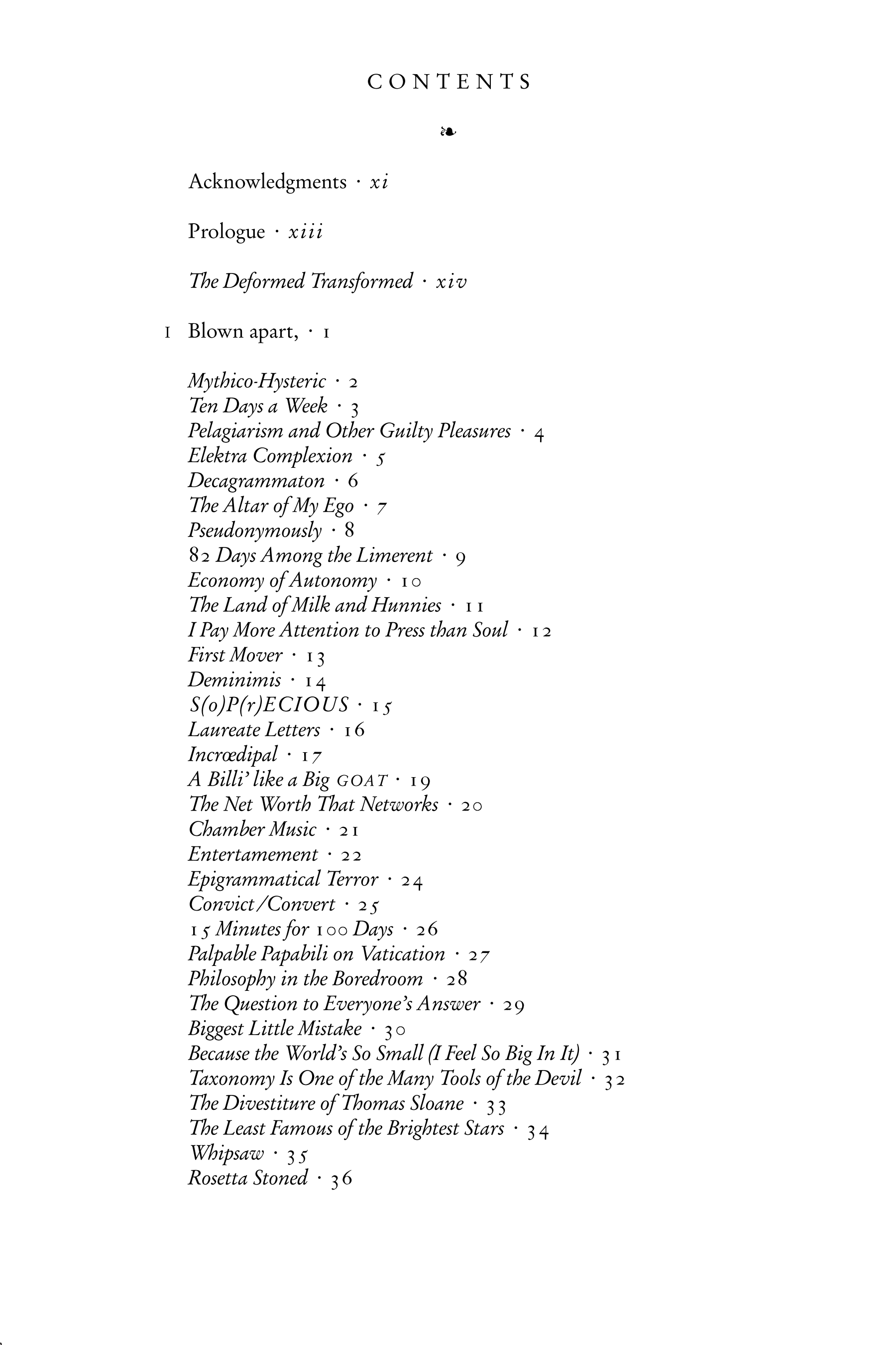 Jono Borden - Simple Simony (Table of Contents)