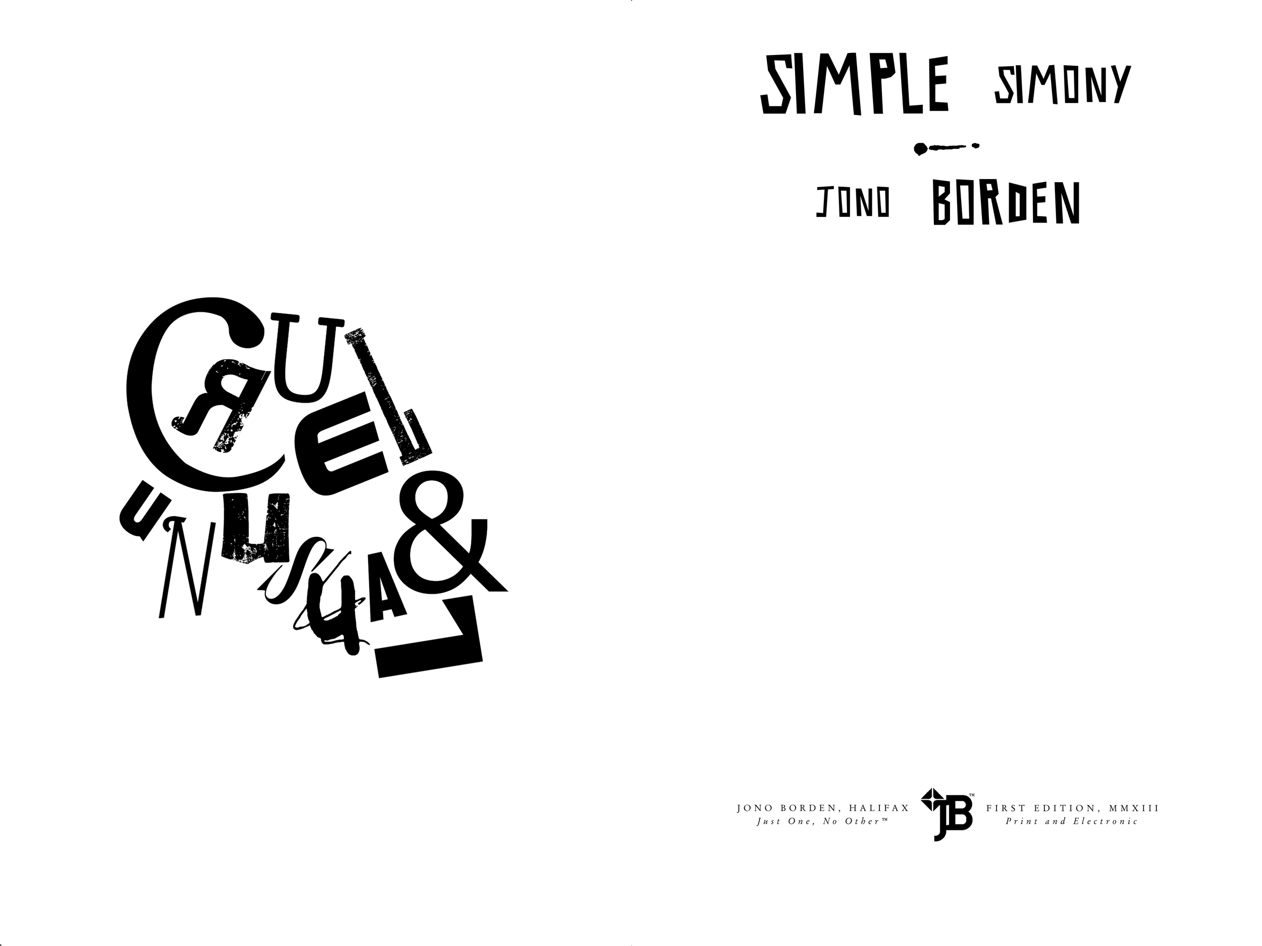 Jono Borden - Simple Simony (Title Page Spread)
