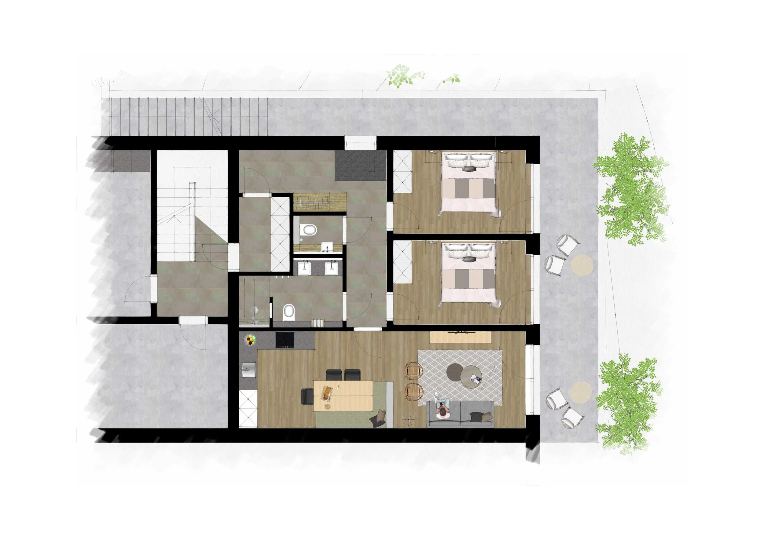 Villa Sonnberg, Appartement 4 bis 6 Personen, Modern, Neubau, Hochwertige Einrichtung,