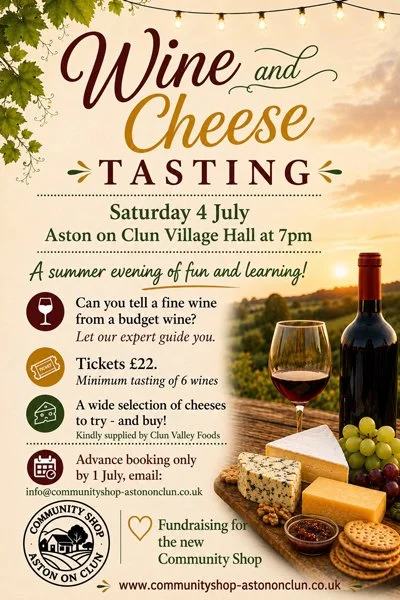 wine and cheese event poster