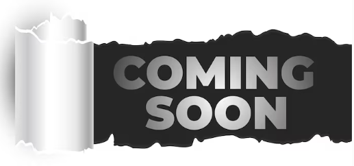 Placeholder for upcoming content, displaying text 'Coming Soon' on a torn paper background.