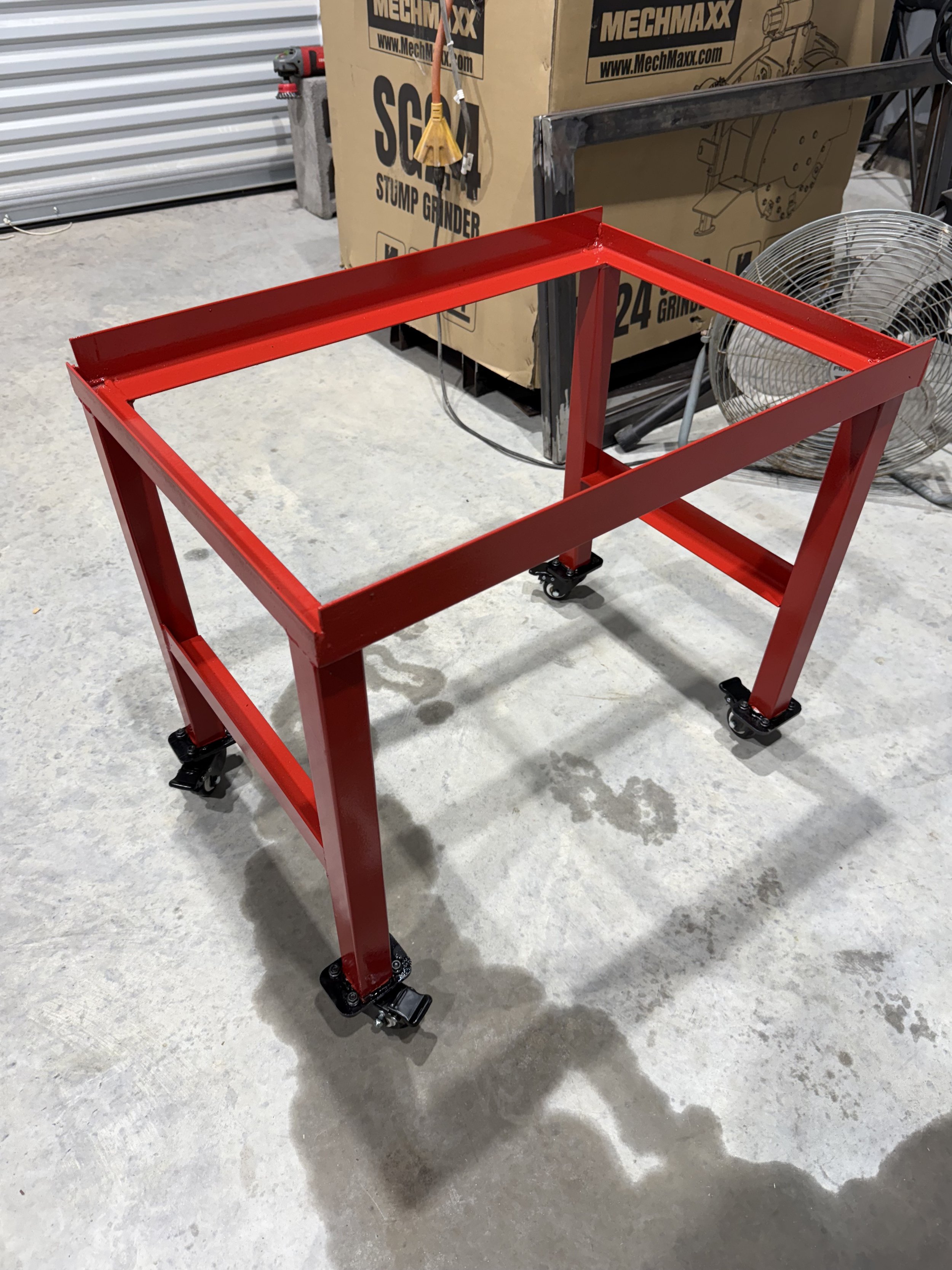 before of base before mounting the sandblaster