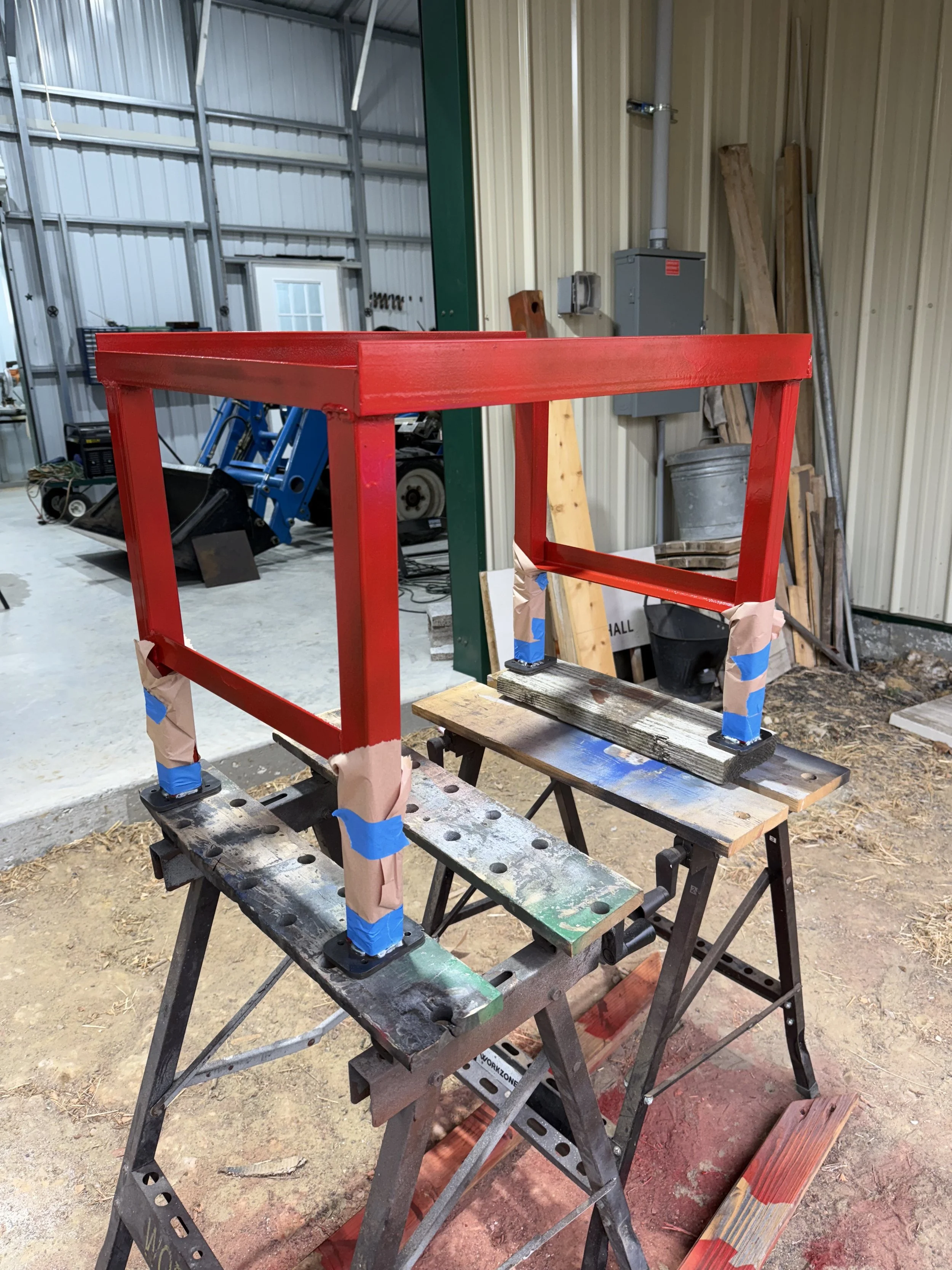 painting the bottom footers black