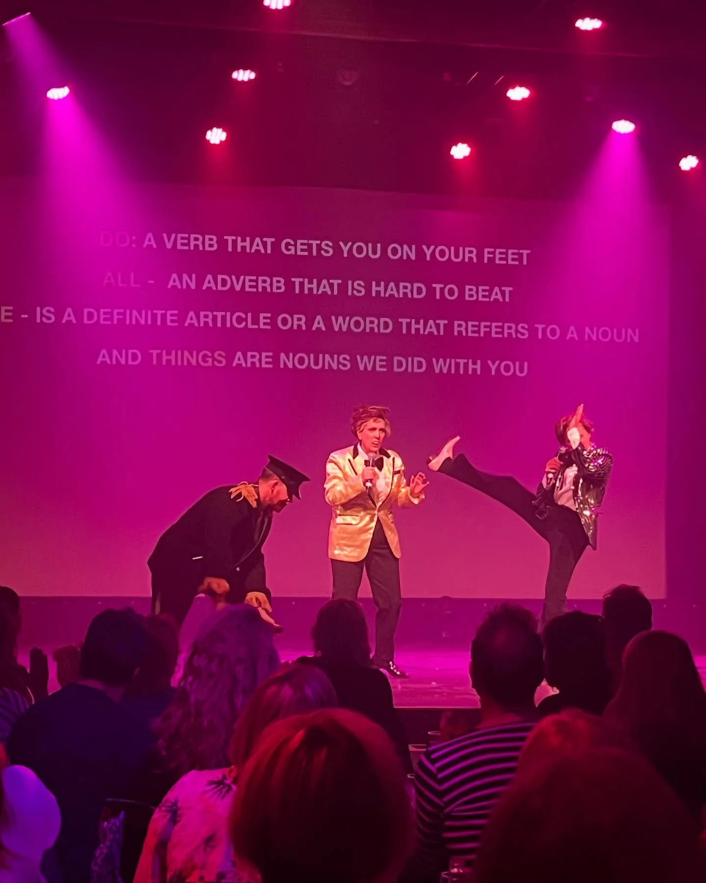 @comedy_ae bringing the all the Joy and ridiculous behaviour to the yard last night . They will be in Edinburgh doing all the things and you should go .
