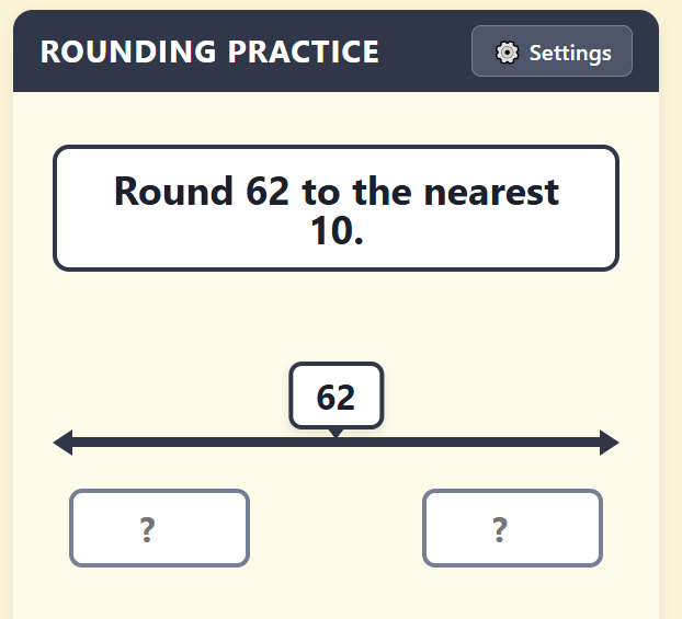 Number line Rounding