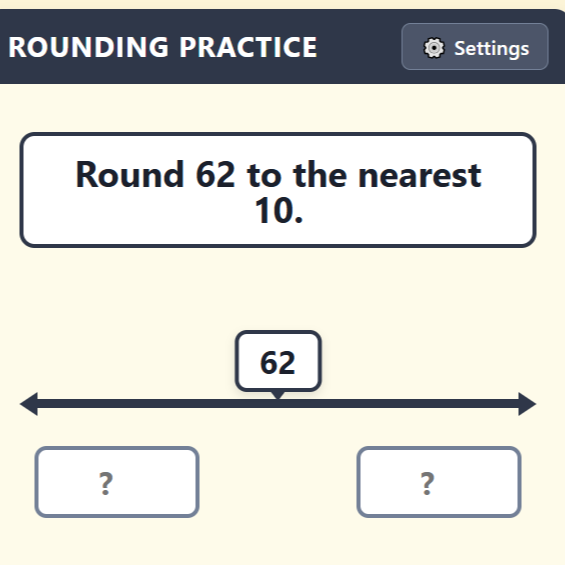 Number line Rounding