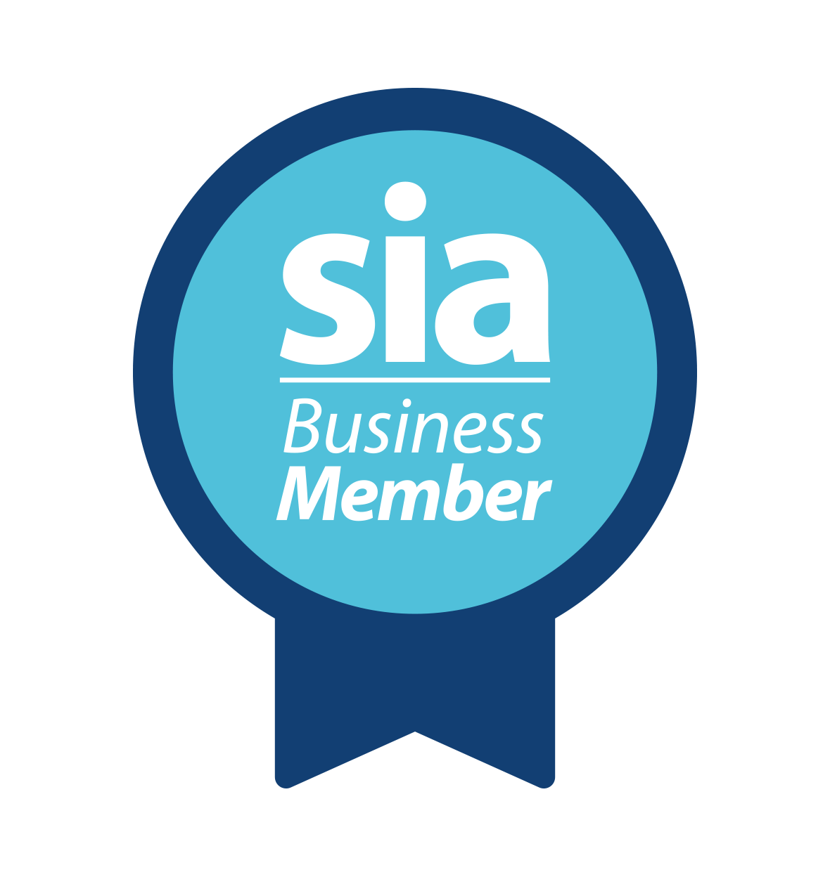 SIA Business Member badge with blue circle and ribbon