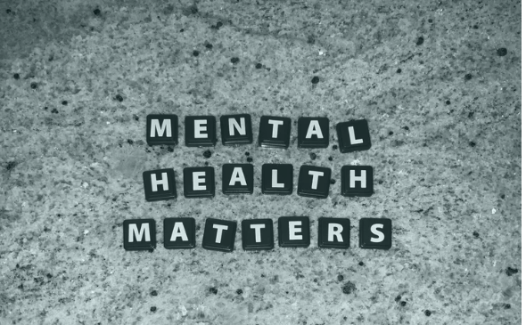 Mental Health Matters spelt out in tiled letters