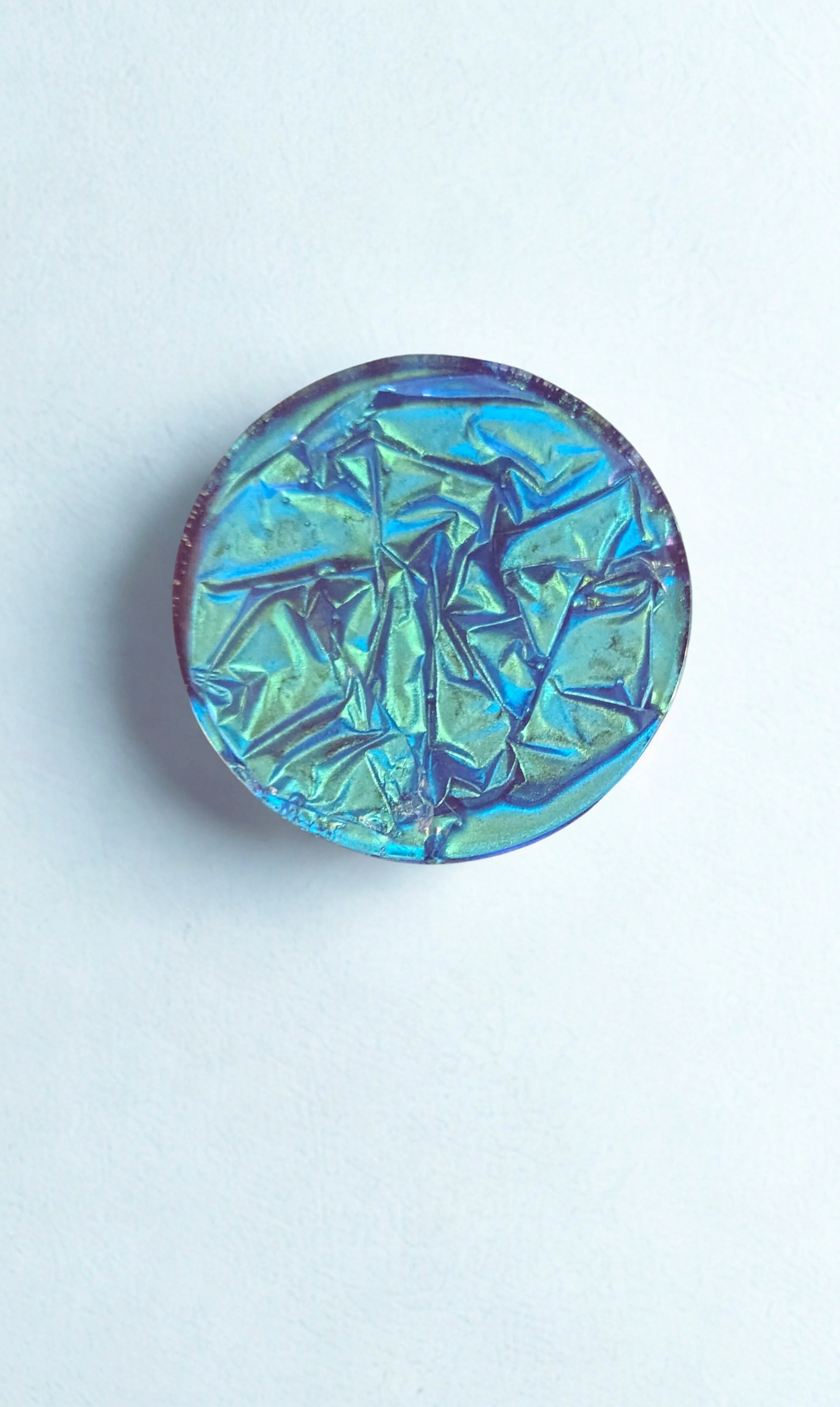 Teal Color-Shifting Coaster-Unique Handmade Gift for Home or Office