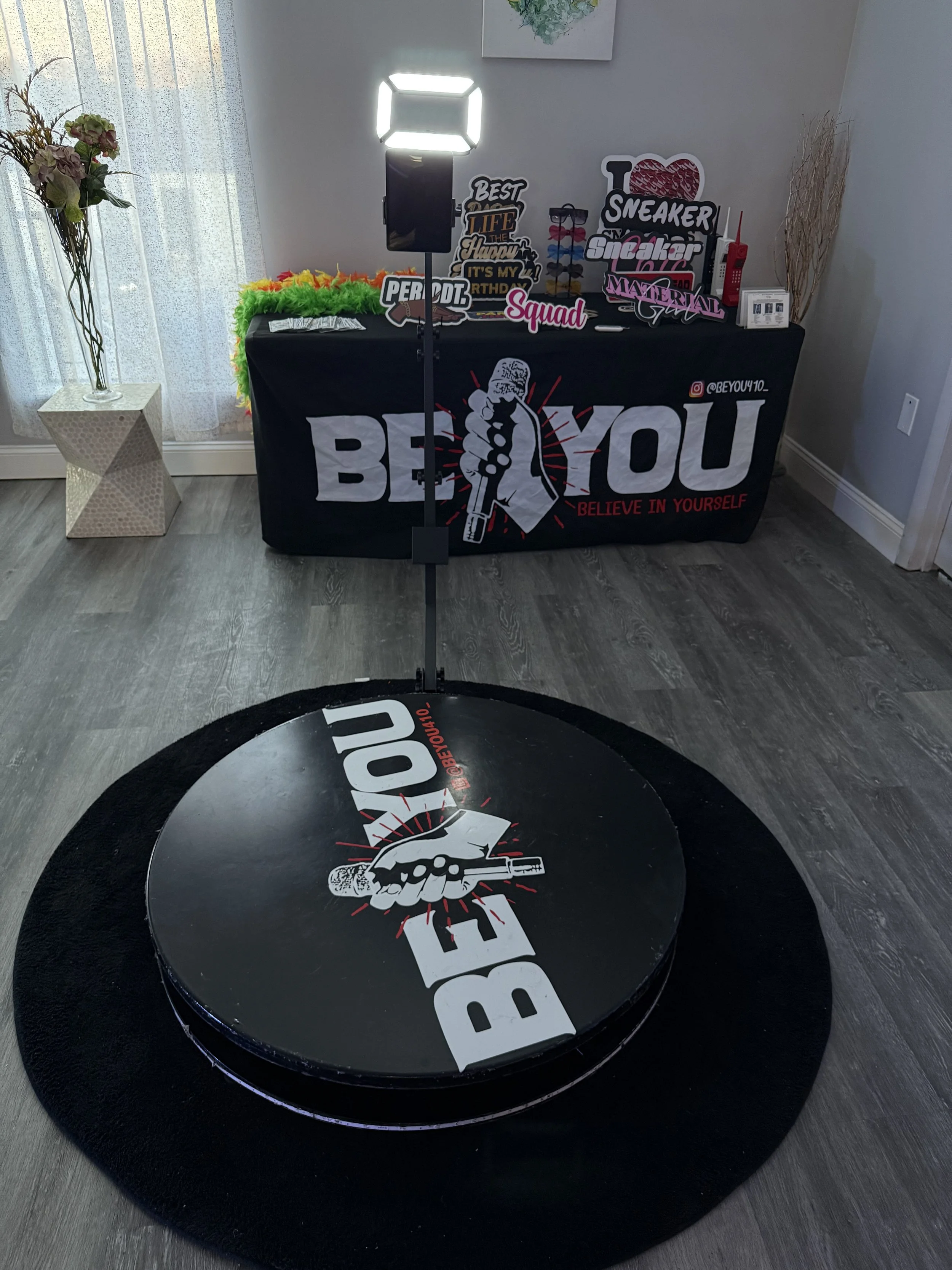 360 photo booth at birthday party in the dmv area