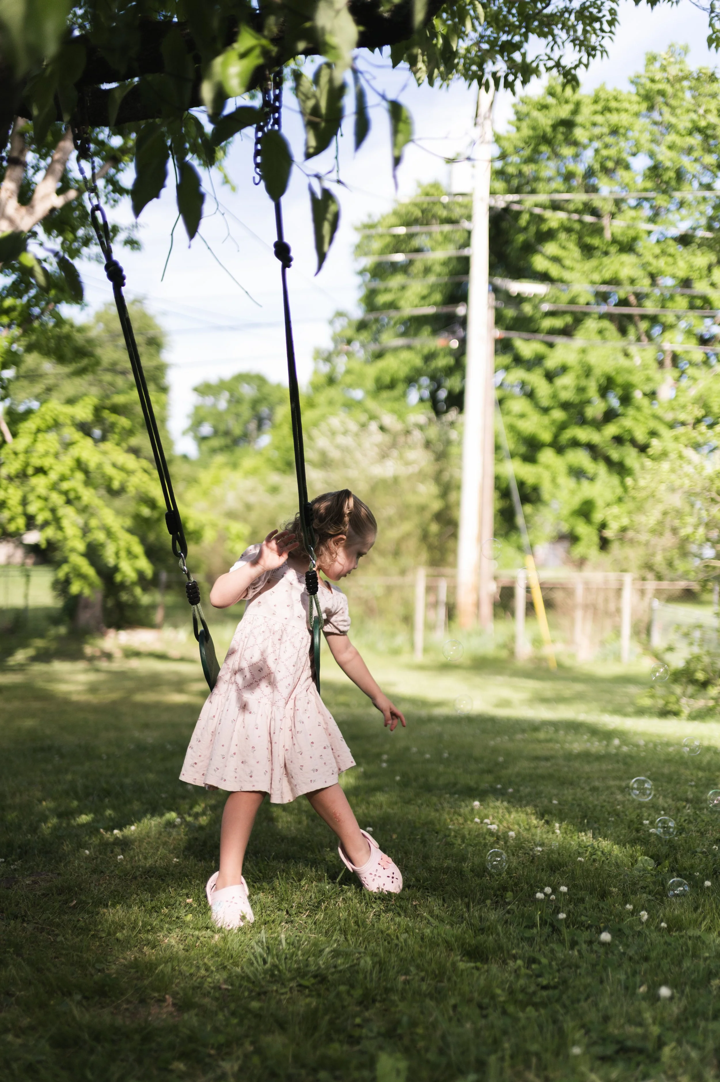 affordable, girl on swing in yard, family photographer, nashville tennessee, clarksville tennessee