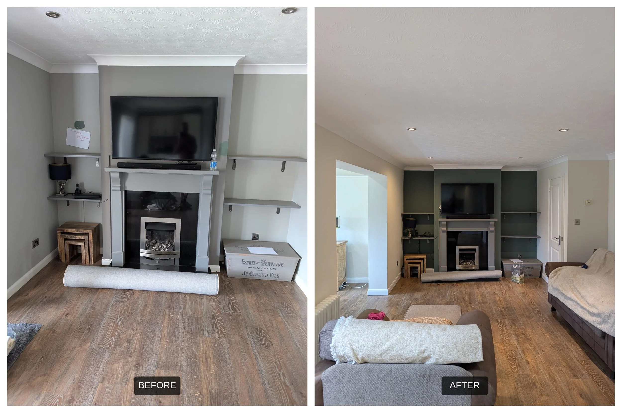 Vanistics living space before and after