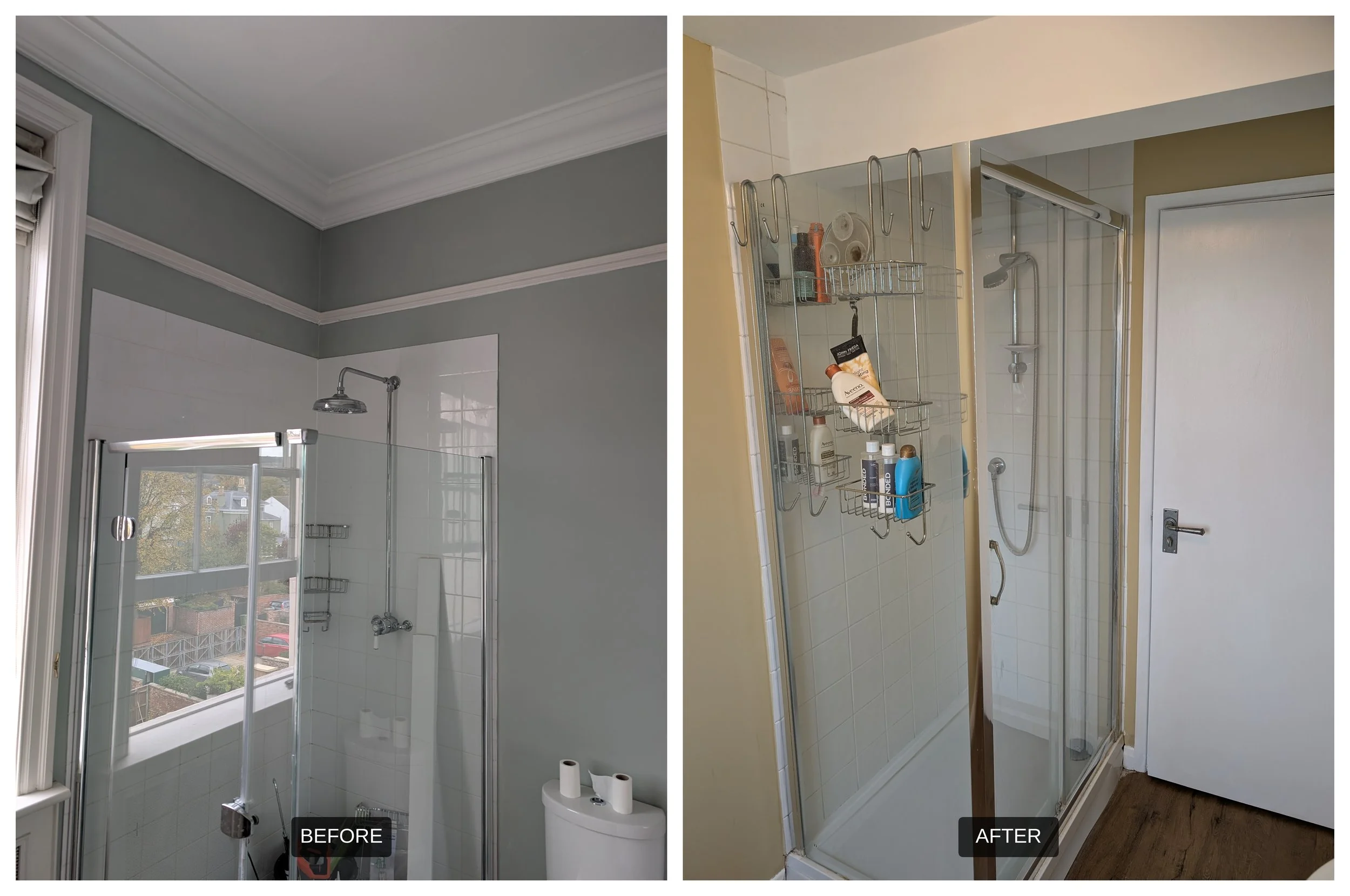 Vanistics bathroom before and after