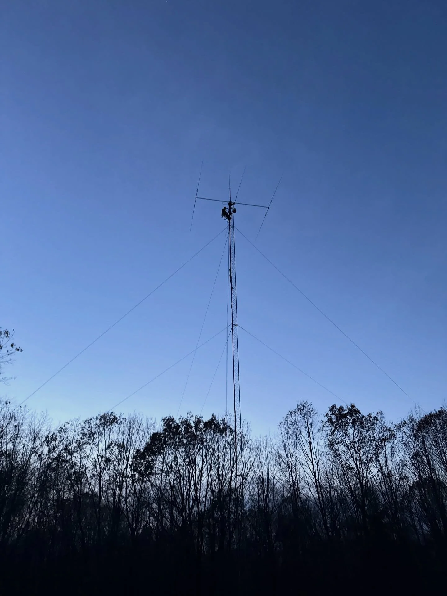 Infinite VSWR on a Brand New 30m Yagi

Fully built, tested, and installed 3-element 30m Yagi at 100 feet and saw about 45:1 (infinite) VSWR &mdash; like nothing was connected.

Hardware was tight, torque checked, Never-Seez on all stainless, coils an