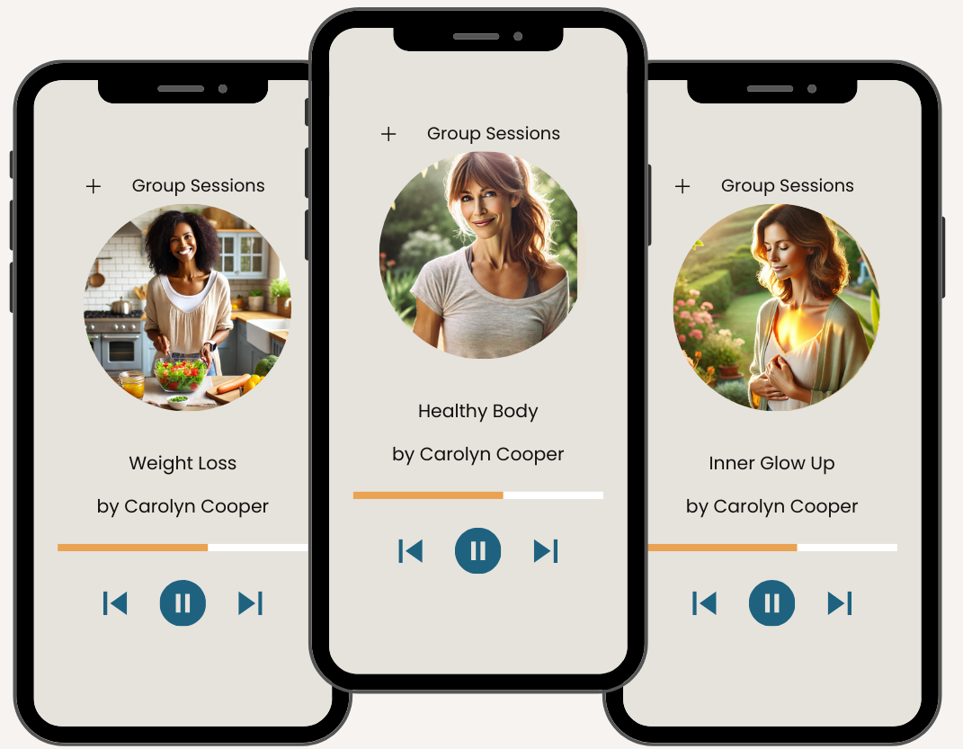 Close-up of a woman's smiling mouth and curly brown hair.