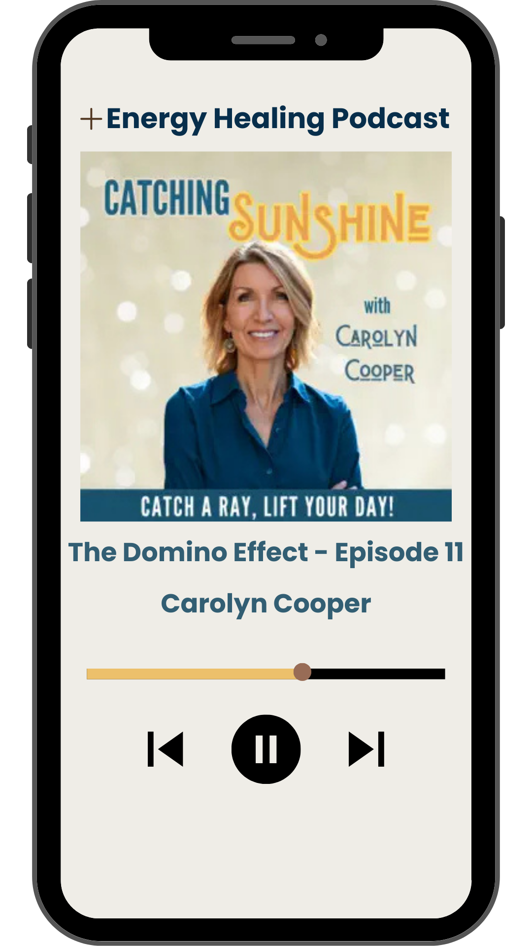 Cover art for Catching Sunshine Podcast with Carolyn Cooper, an uplifting show about mindset, joy, and transformation.