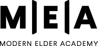Logo for Modern Elder Academy with initials MEA and full name below