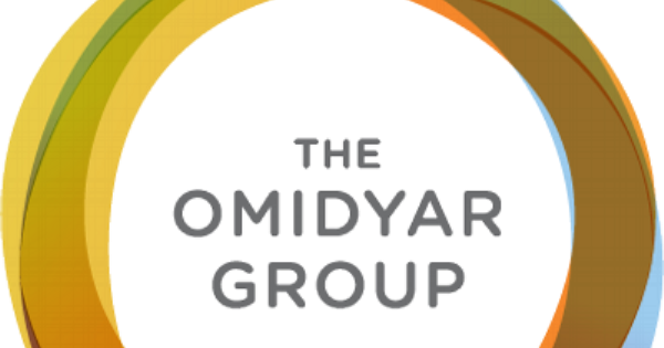 Logo for The OMIDYAR Group with colorful circular design.