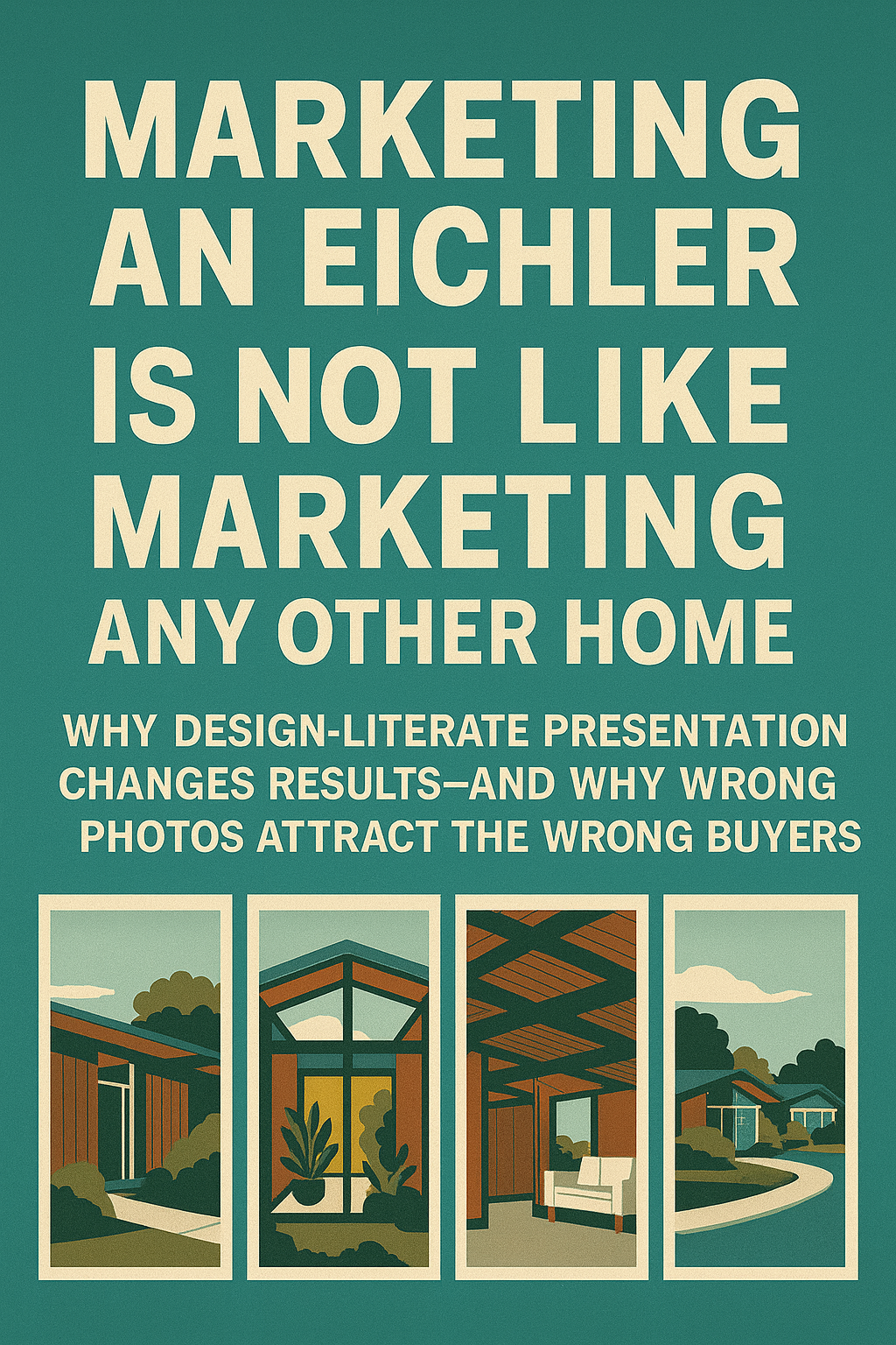 Marketing an Eichler Is Not Like Marketing Any Other Home: Why Design-Literate Presentation Changes Results and Why Wrong Photos Attract the Wrong Buyers