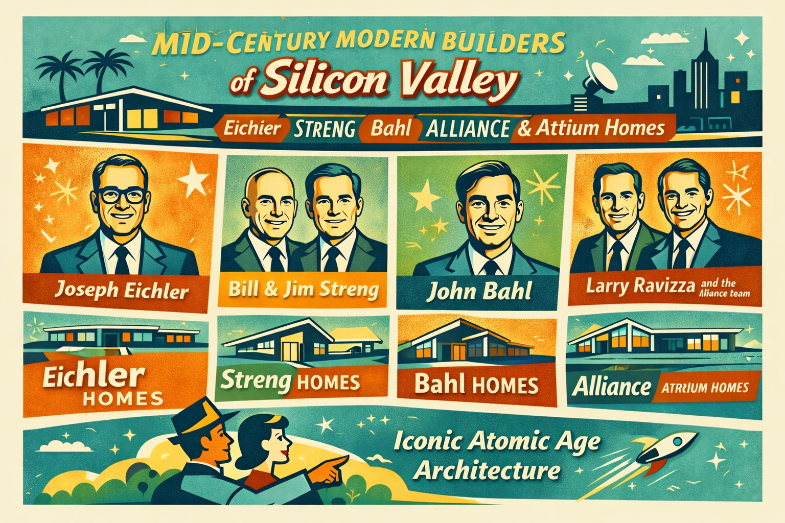 Mid-Century Modern Builders of Silicon Valley: Eichler, Streng, Bahl, Alliance &amp; Atrium Homes
