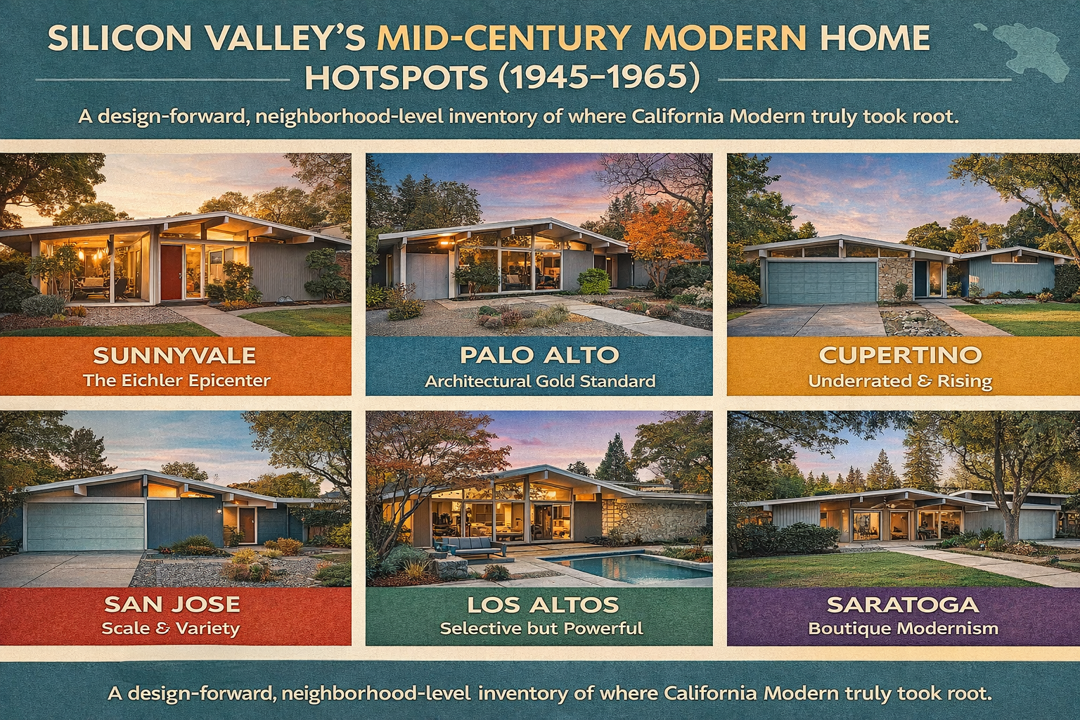 Silicon Valley’s Mid‑Century Modern Home Hotspots (1945–1965)
