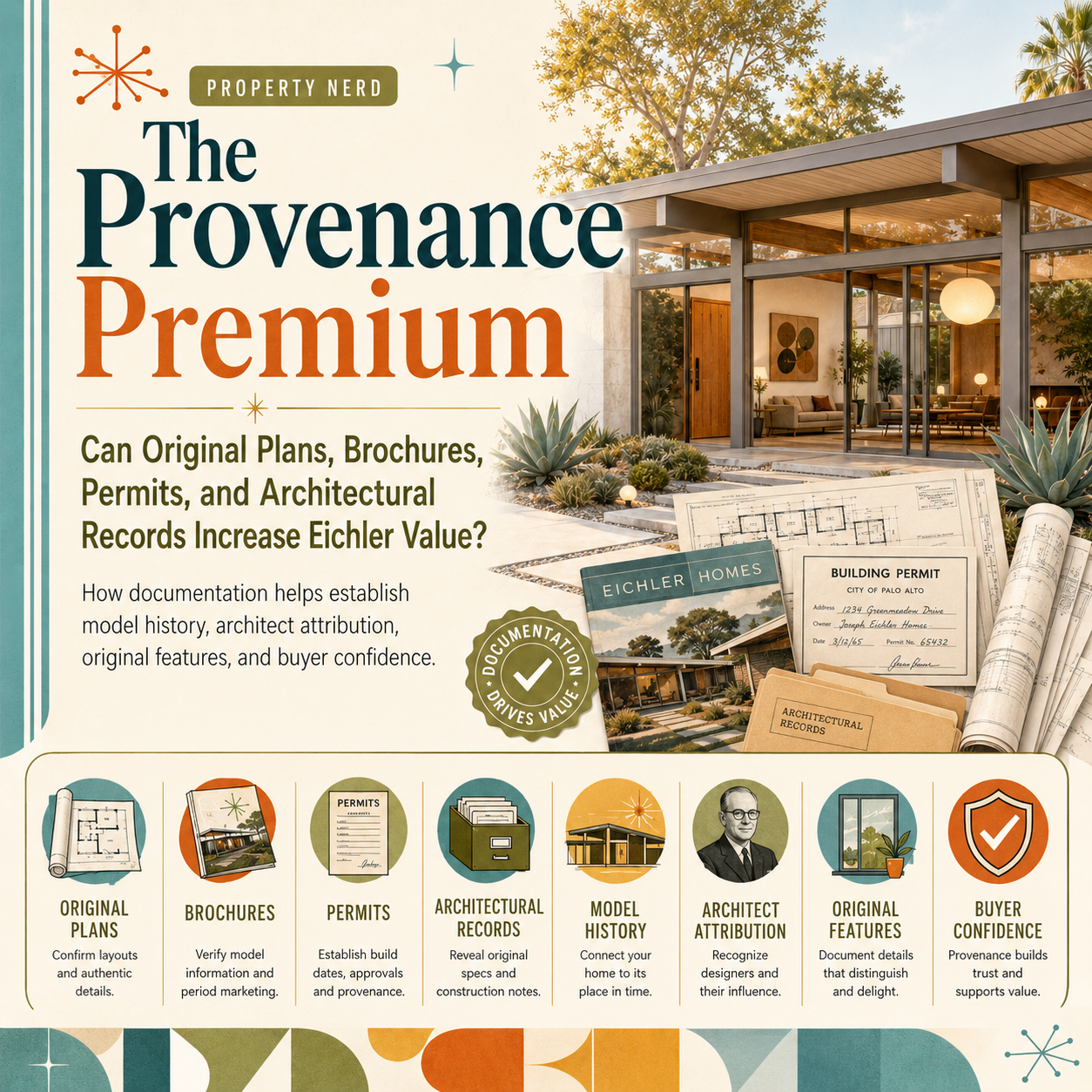 The Provenance Premium: Can Original Plans, Brochures, Permits and Architectural Records Increase Eichler Value?
