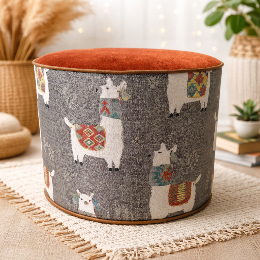 Custom Upholstered Ottoman