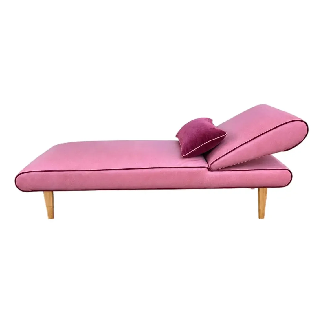 mid-century-modern-chaise-with-adjustable-head-rest-freshly-reupholstered-in-pink-leather-accented-with-cherry-mohair-welting-6704.webp